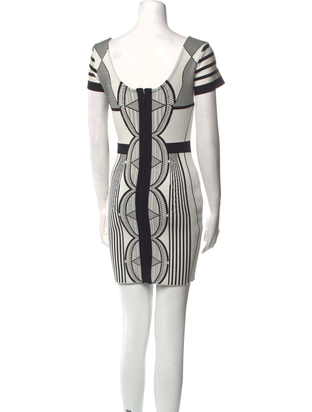 Herve Leger Printed Mini Dress White Dresses, Clothing HEV89119