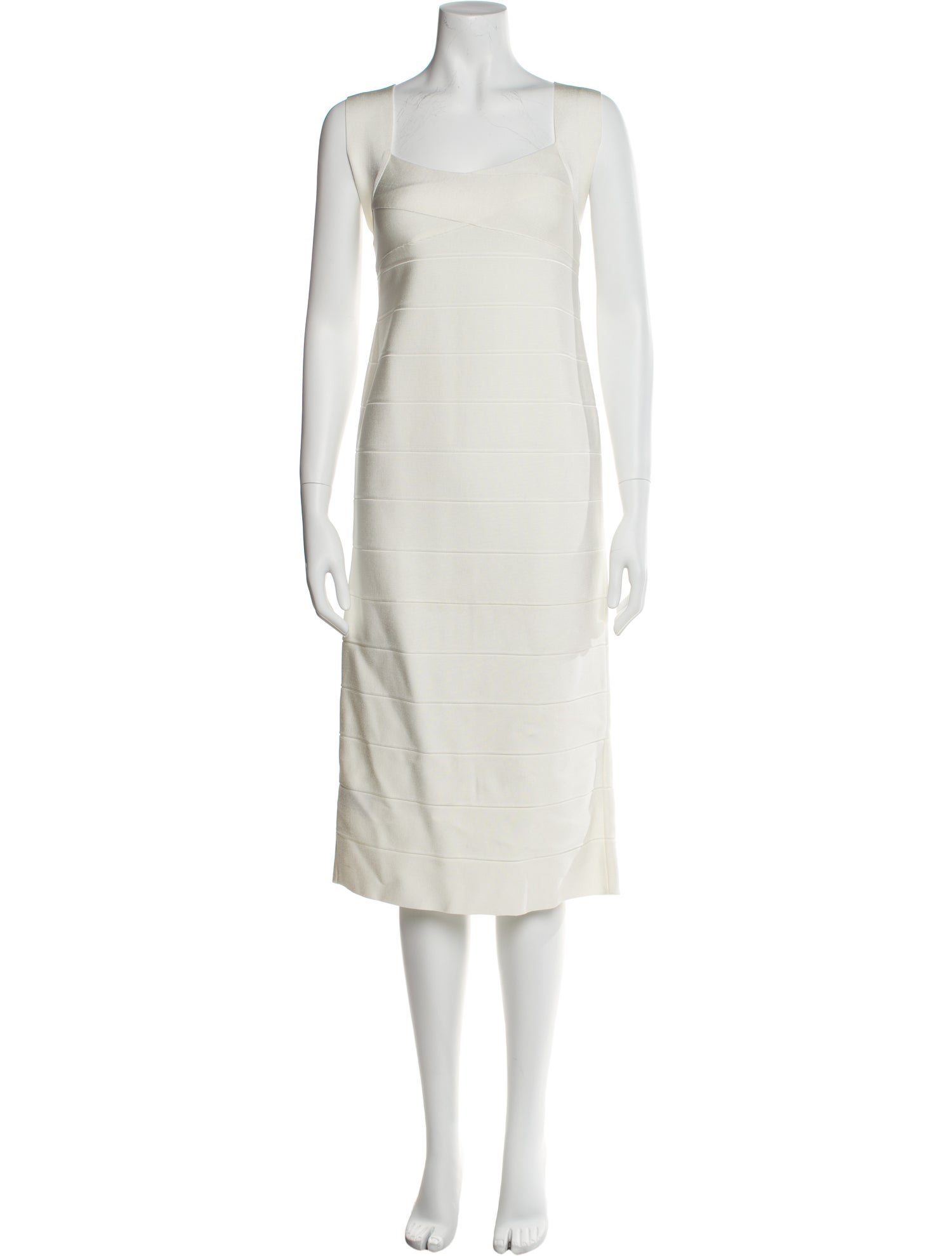 Herve Leger Square Neckline Long Dress