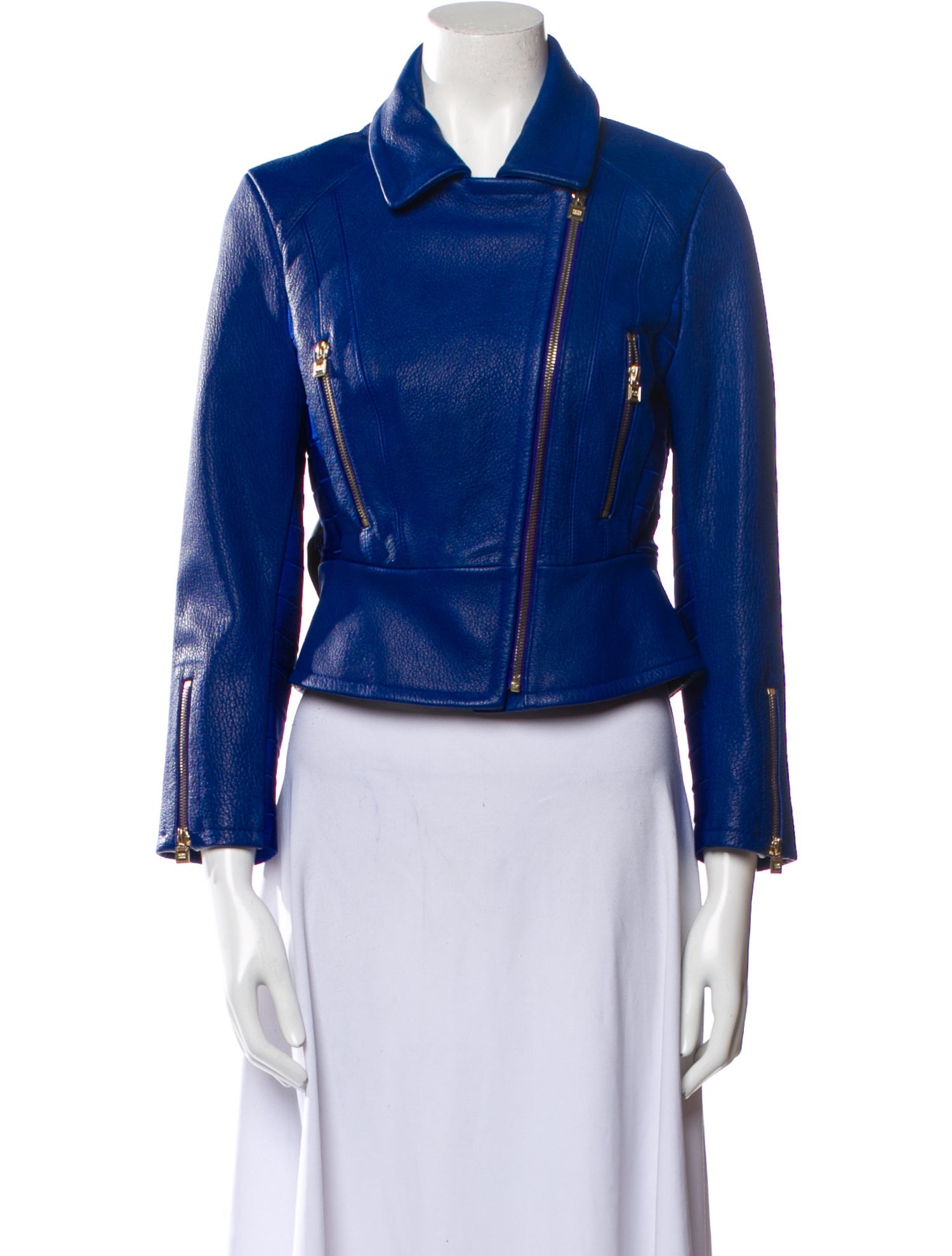 Herve Leger Lamb Leather Biker Jacket