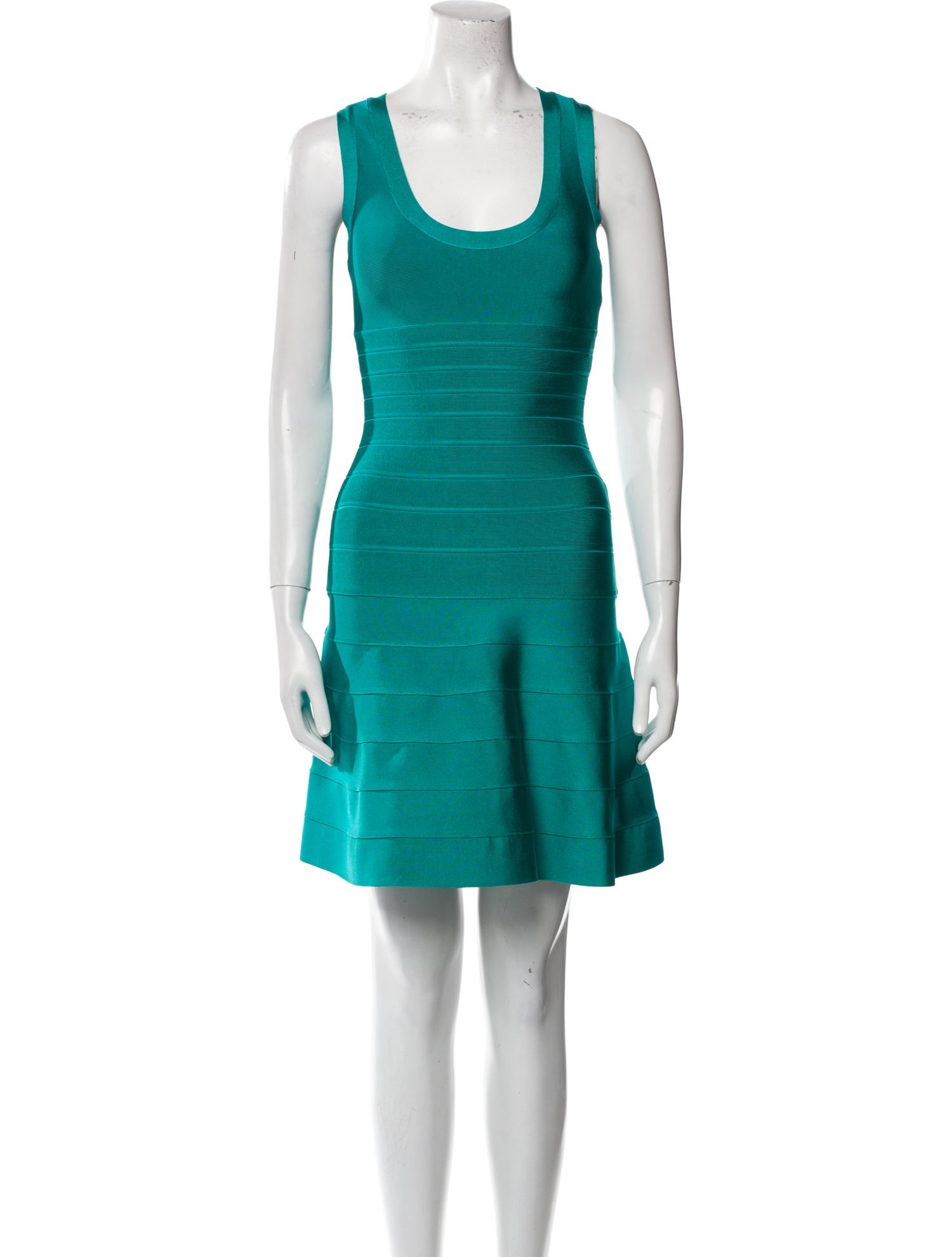 Herve Leger Scoop Neck Mini Dress