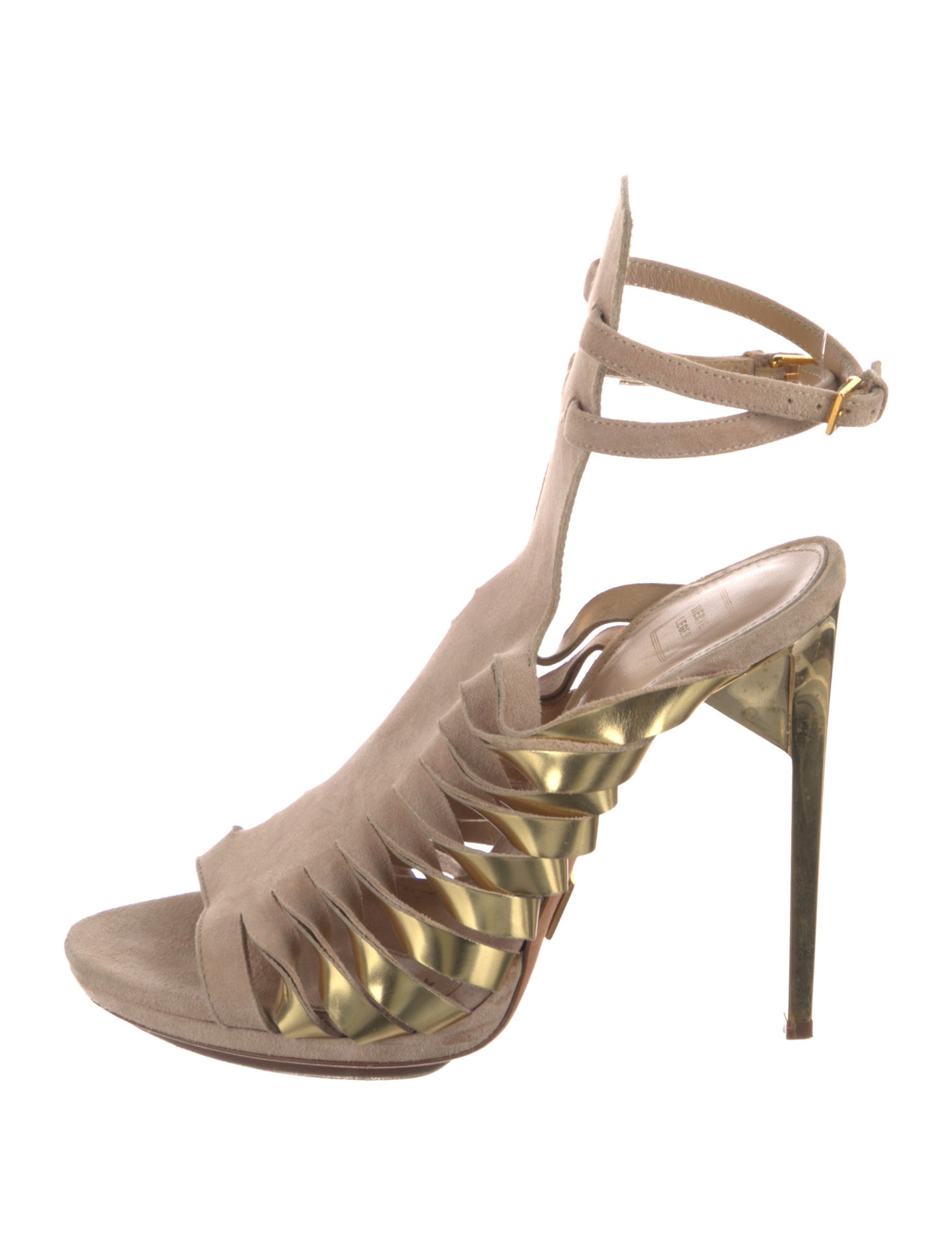 Herve Leger Suede Sandals