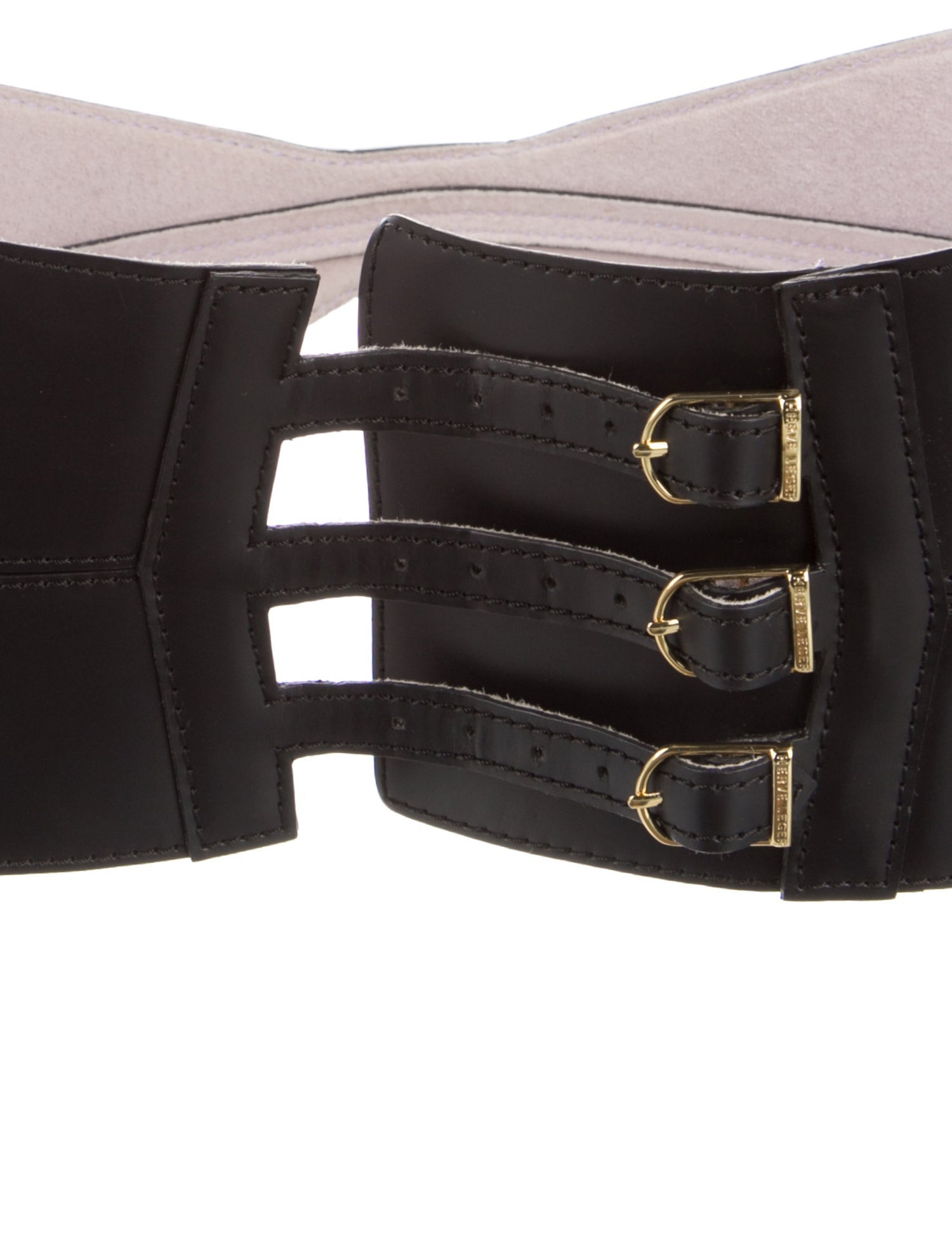 Herve Leger Wide Leather Waist Belt