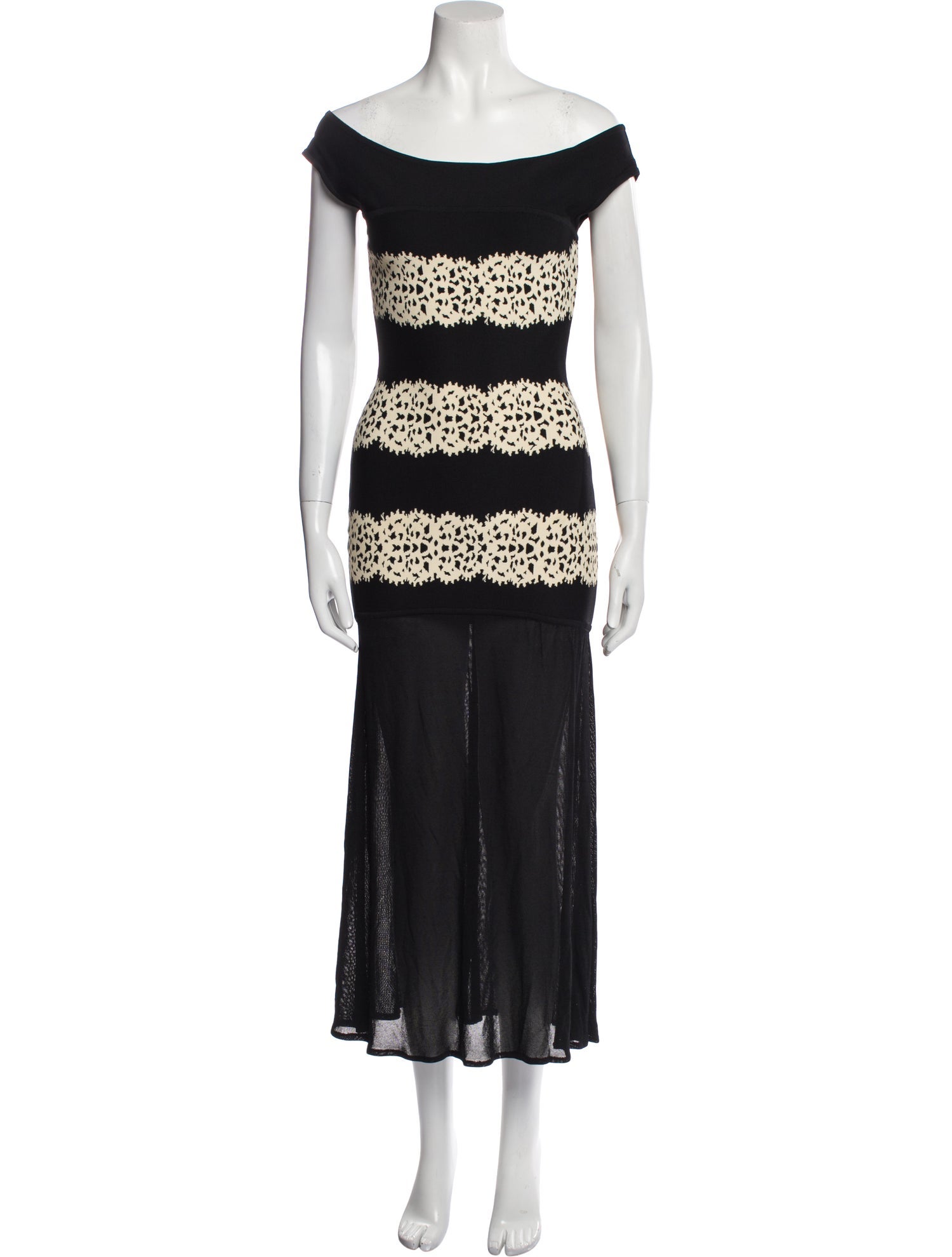 Herve Leger Printed Long Dress