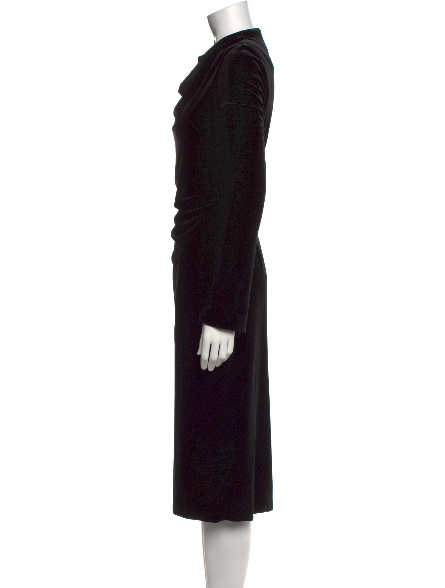 Herve Leger Cowl Neck Midi Length Dress