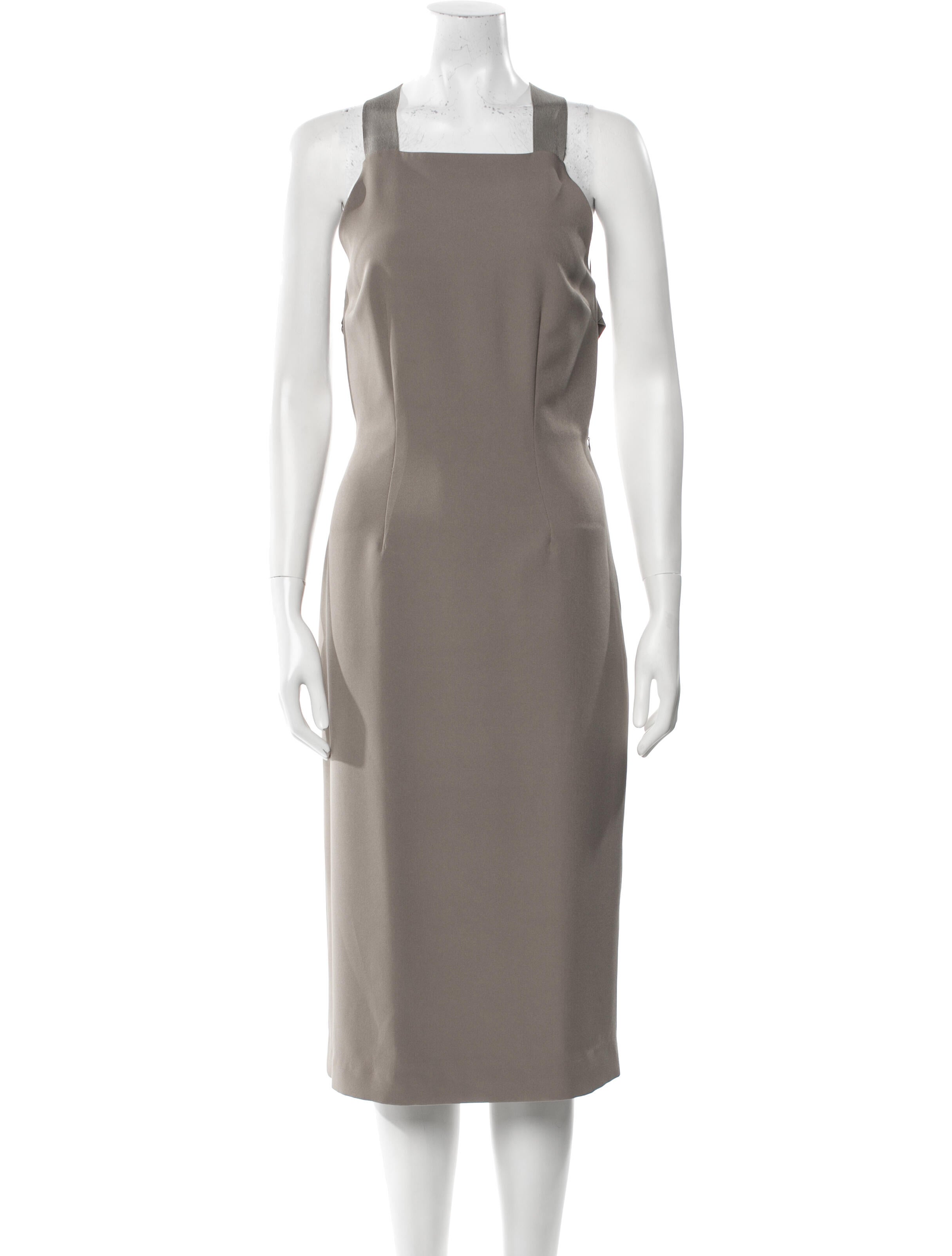 Herve Leger Square Neckline Long Dress
