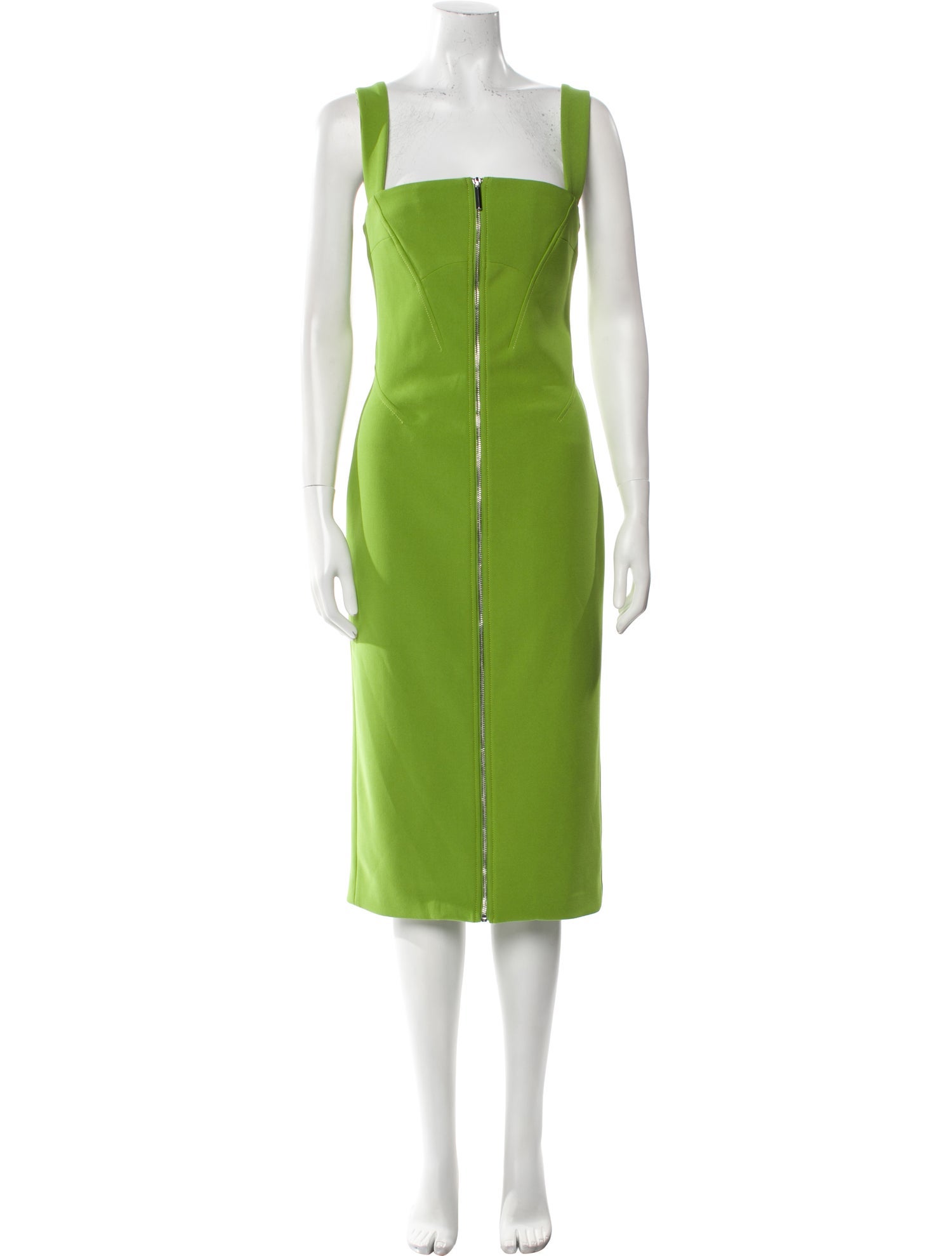 Herve Leger Square Neckline Midi Length Dress