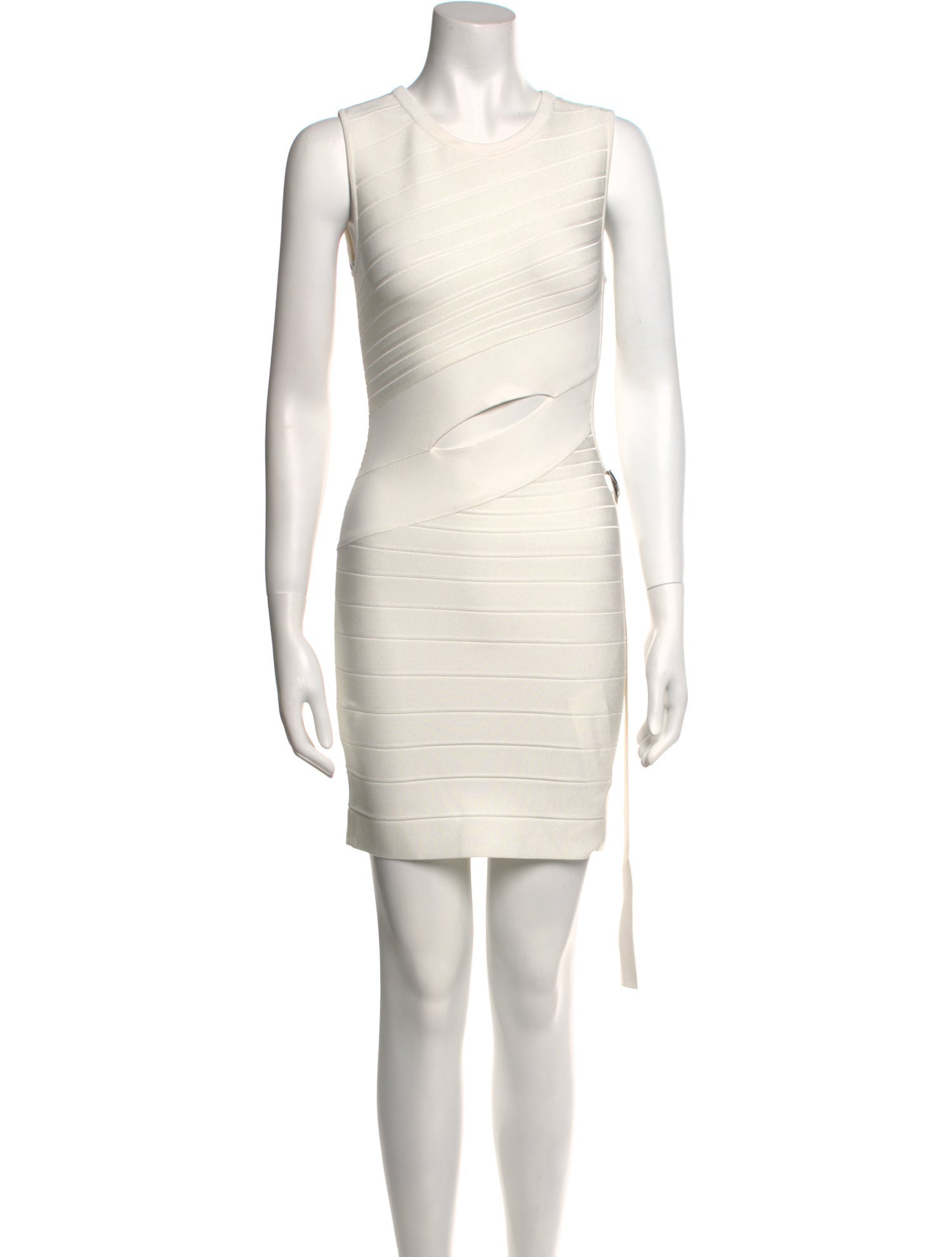 Herve Leger Crew Neck Mini Dress