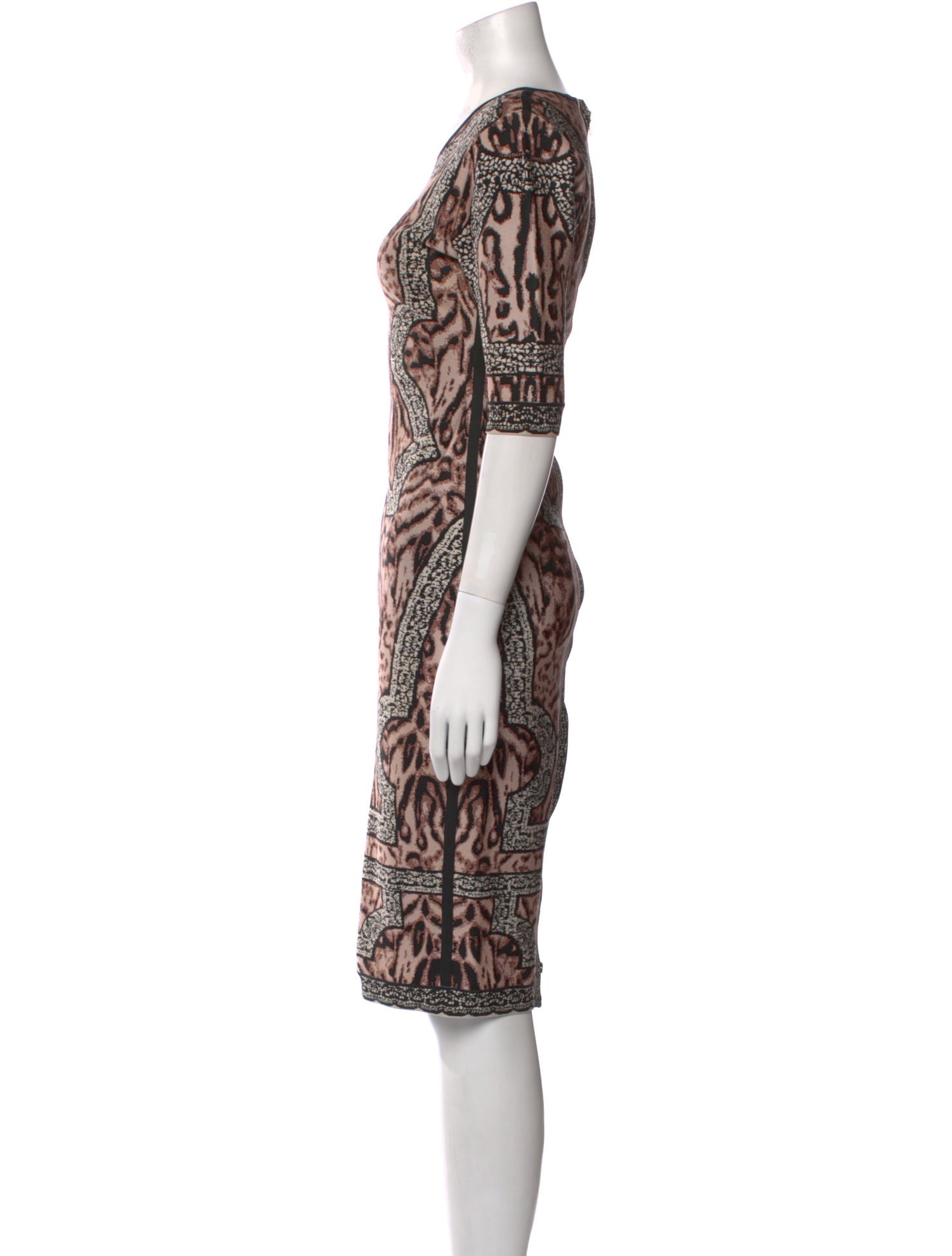 Herve Leger Printed Knee-Length Dress