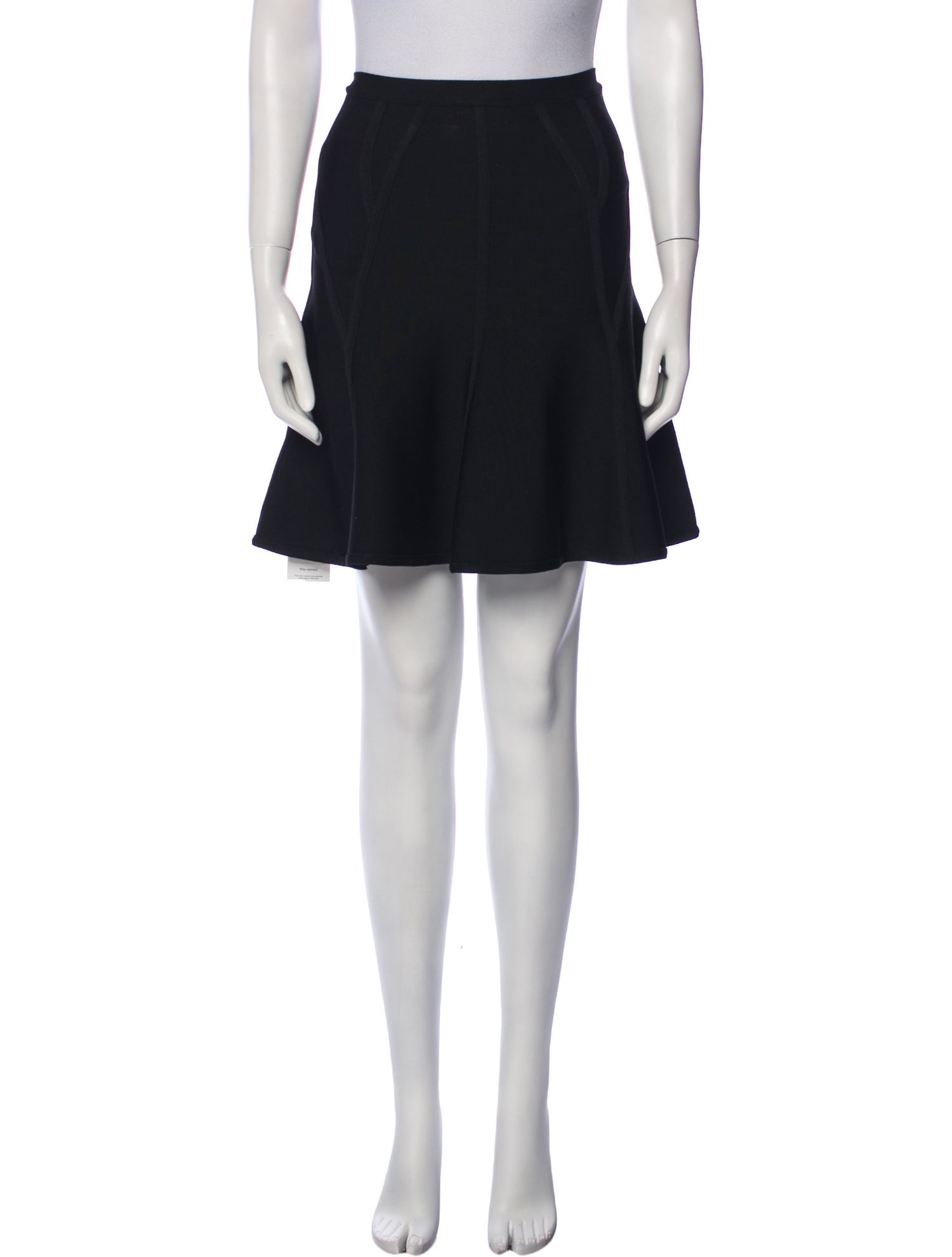 Herve Leger Pleated Accents Mini Skirt