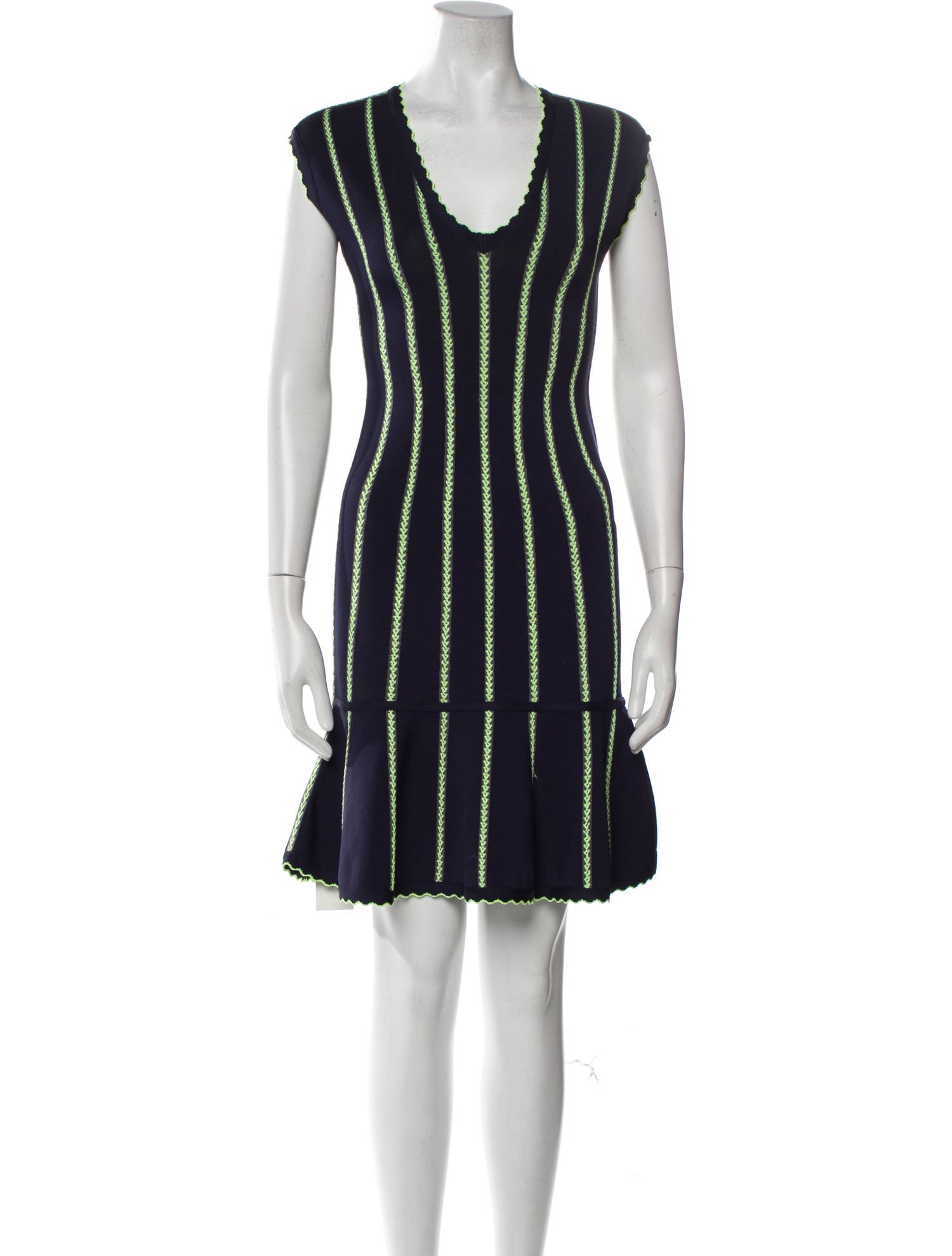 Herve Leger Striped Mini Dress