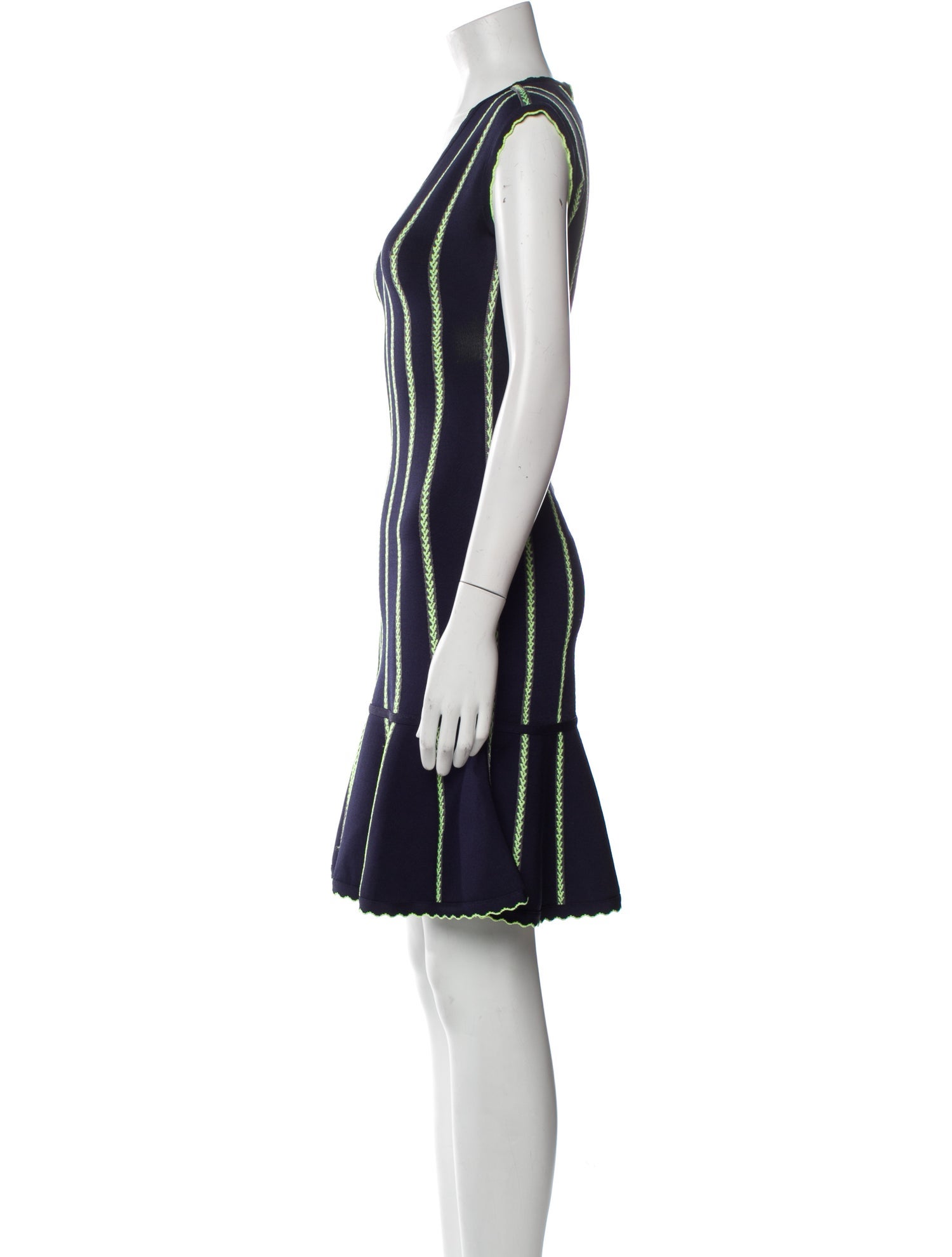 Herve Leger Striped Mini Dress
