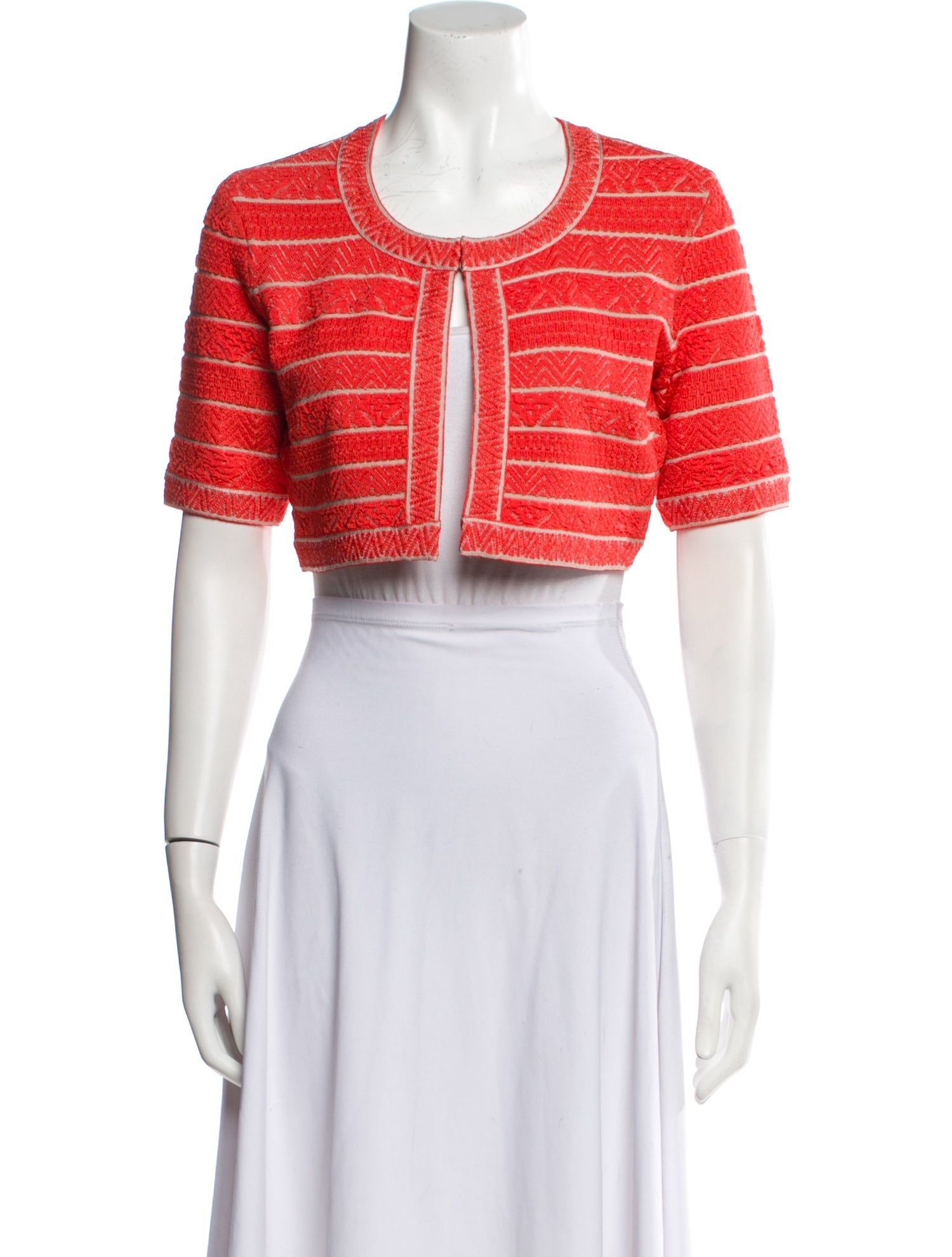Herve Leger Striped Bolero