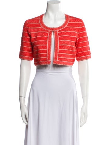 Herve Leger Jackets Striped Bolero S