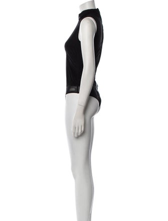 Herve Leger Turtleneck Sleeveless Bodysuit