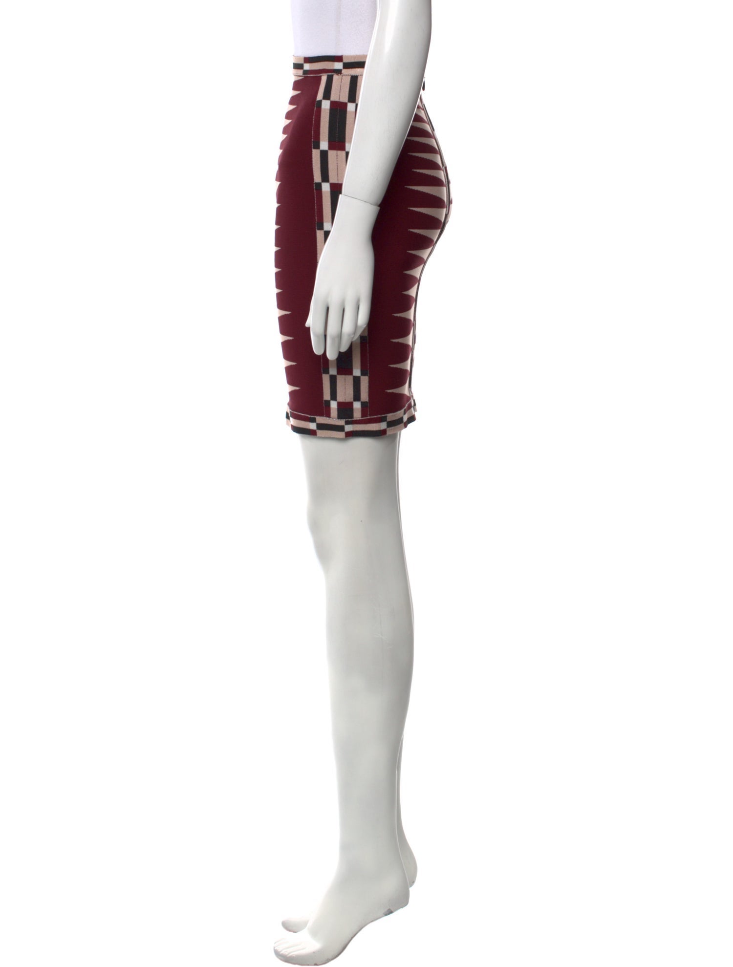 Herve Leger Striped Mini Skirt