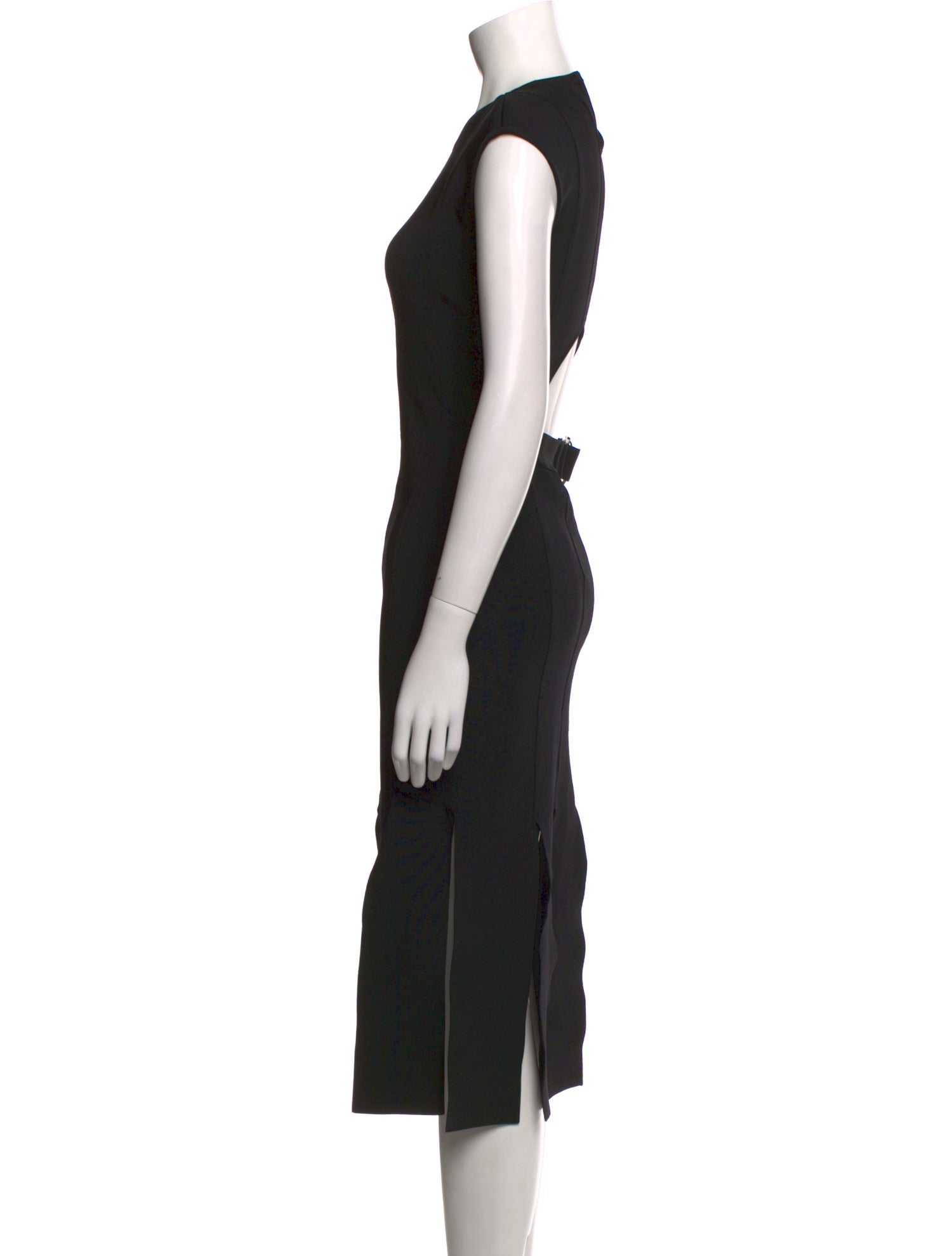 Herve Leger Crew Neck Midi Length Dress