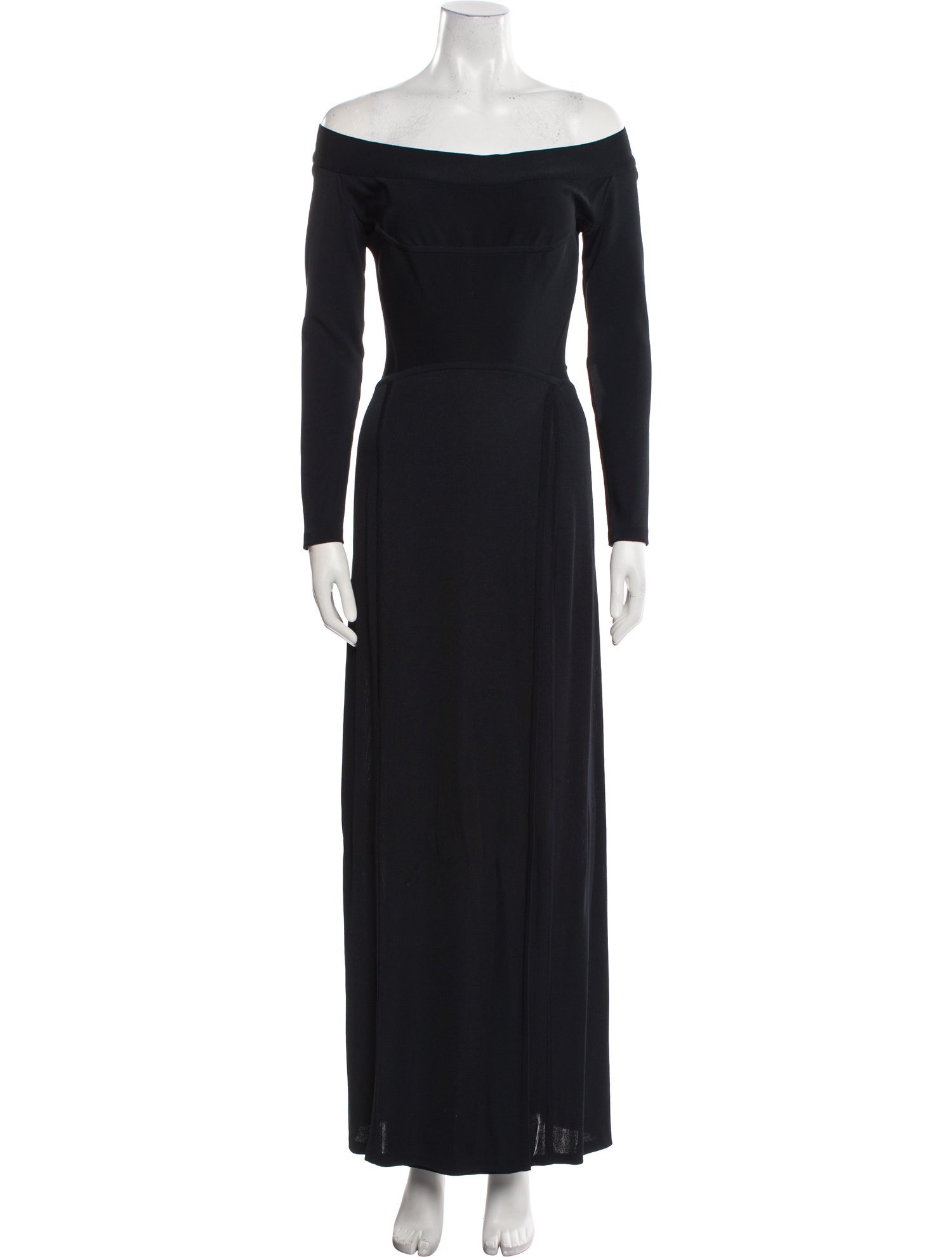 Herve Leger Off-The-Shoulder Long Dress