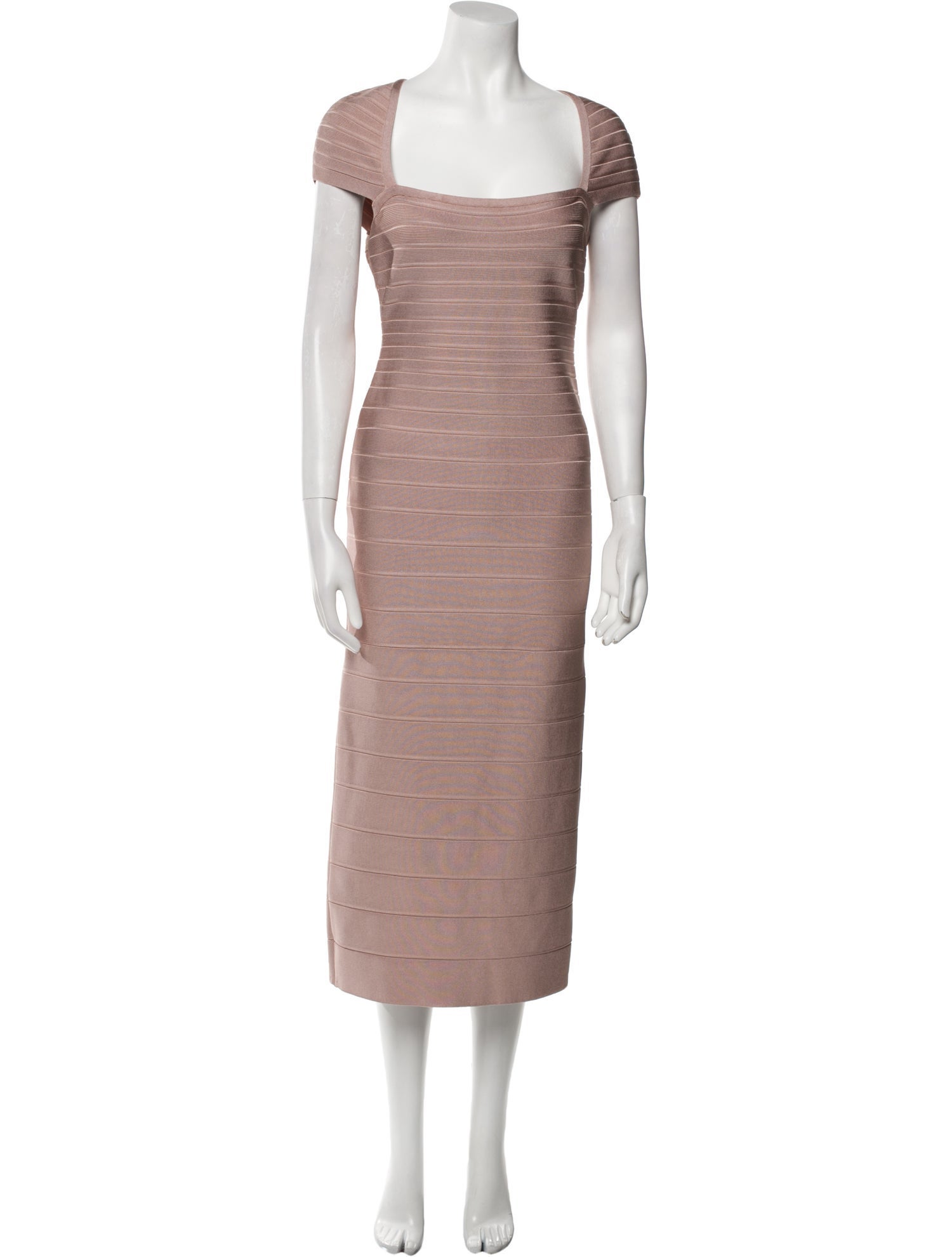 Herve Leger Square Neckline Long Dress w/ Tags