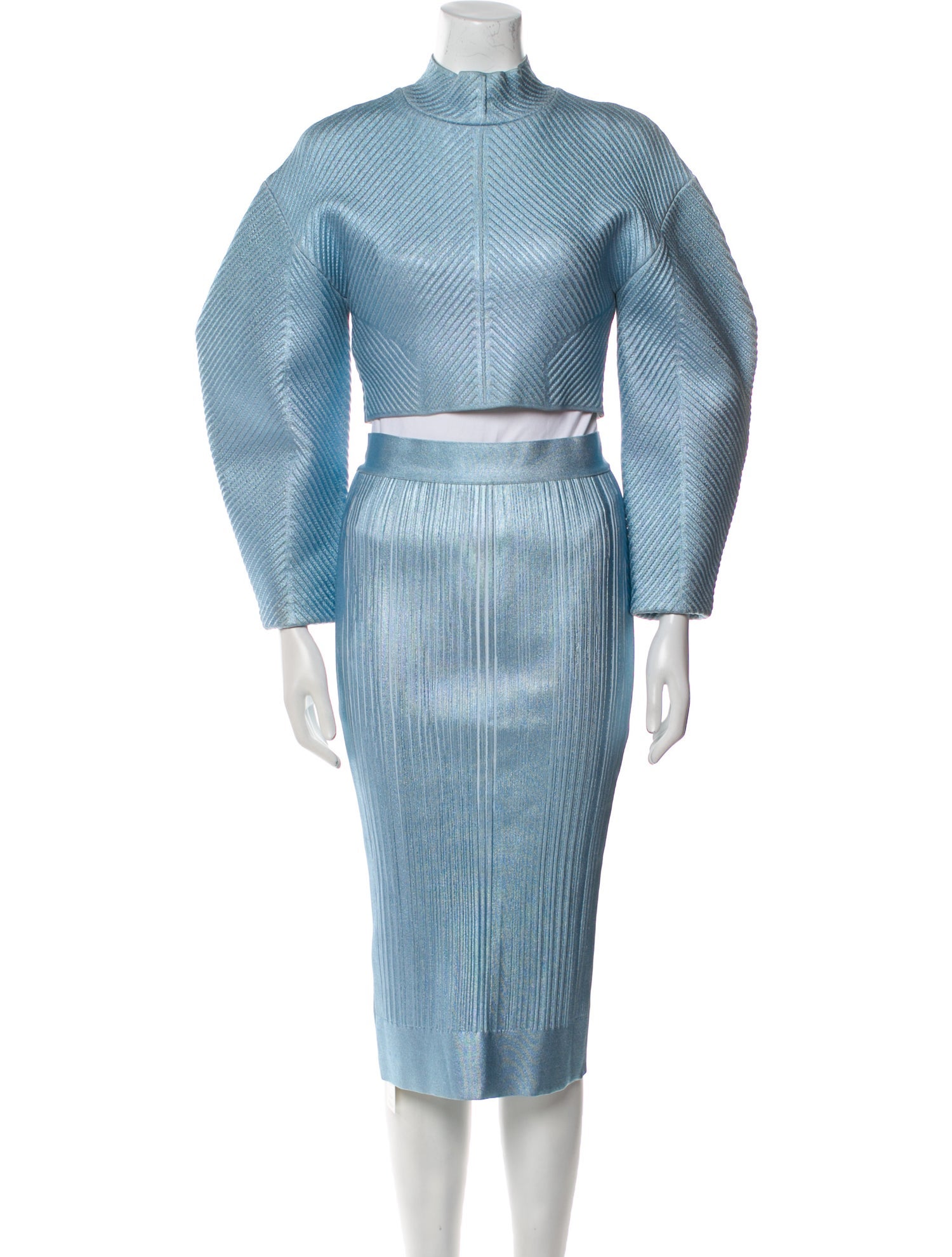 Herve Leger Printed Skirt Set