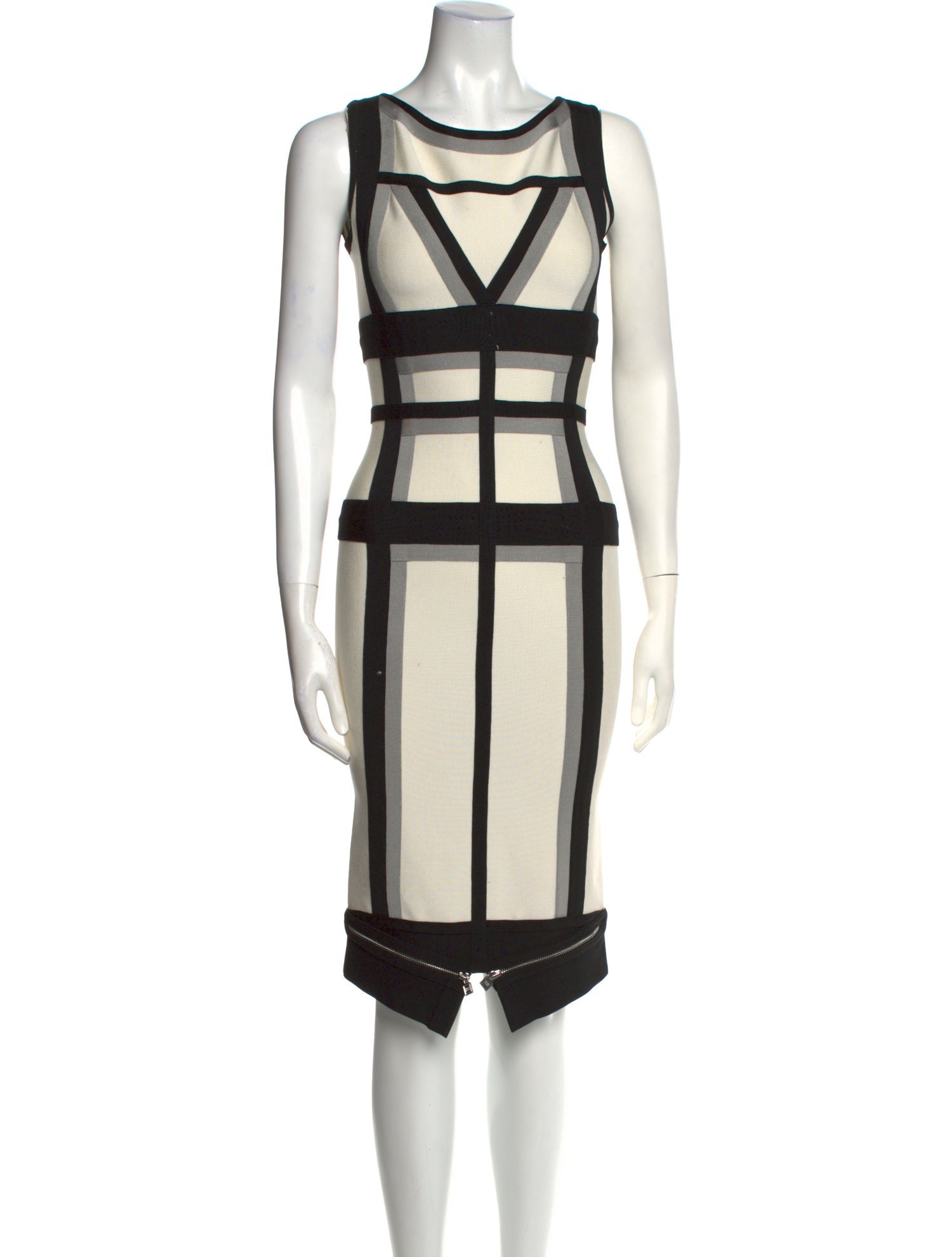 Herve Leger Printed Midi Length Dress