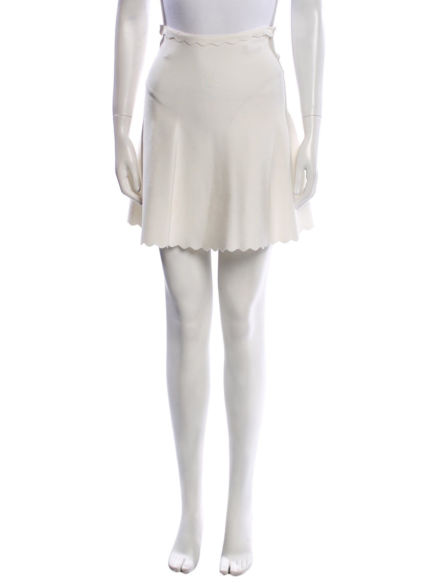 Herve Leger Scalloped Accent Mini Skirt