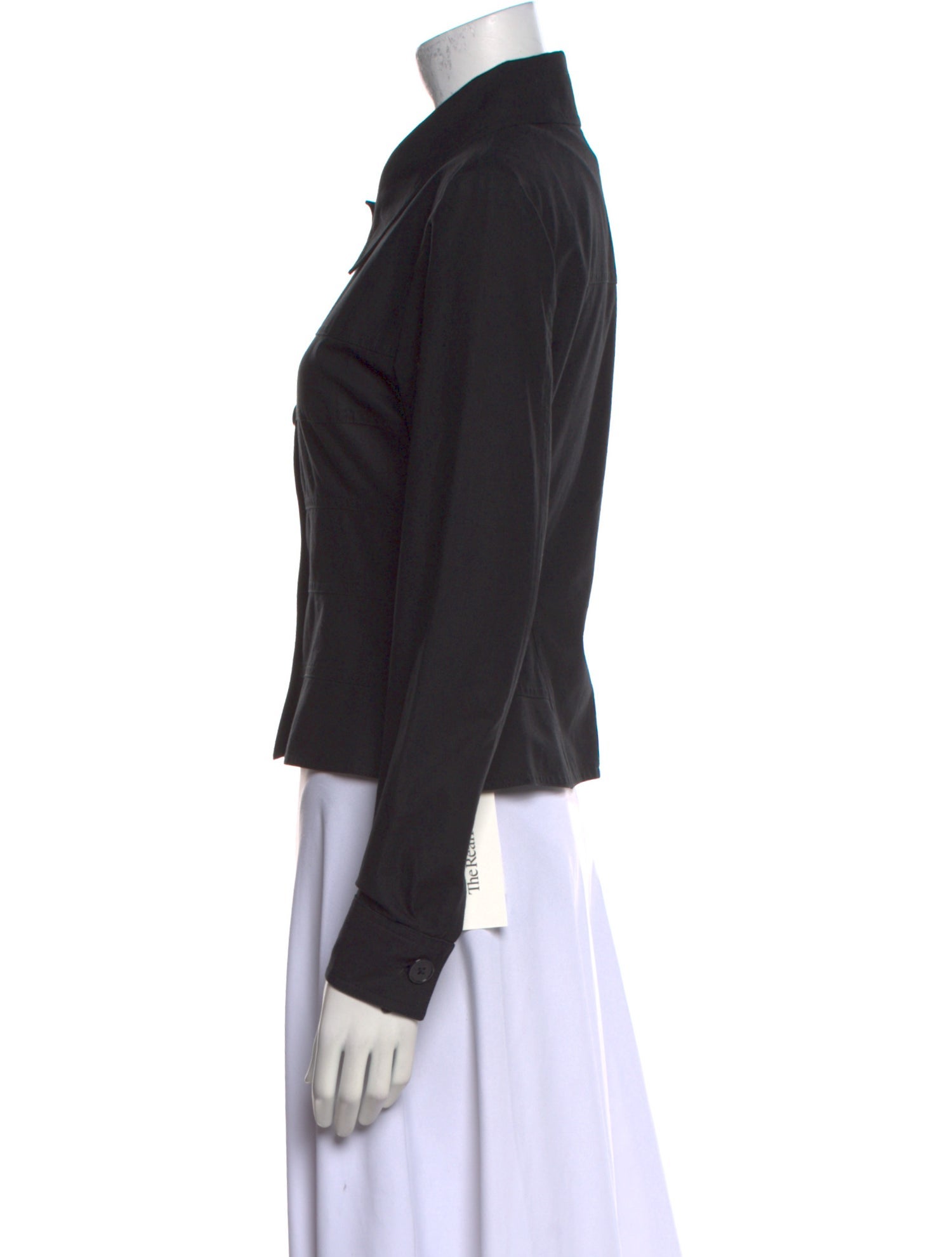 Herve Leger Long Sleeve Button-Up Top