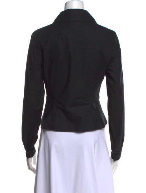 Herve Leger Long Sleeve Button-Up Top