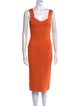 Herve Leger Square Neckline Midi Length Dress