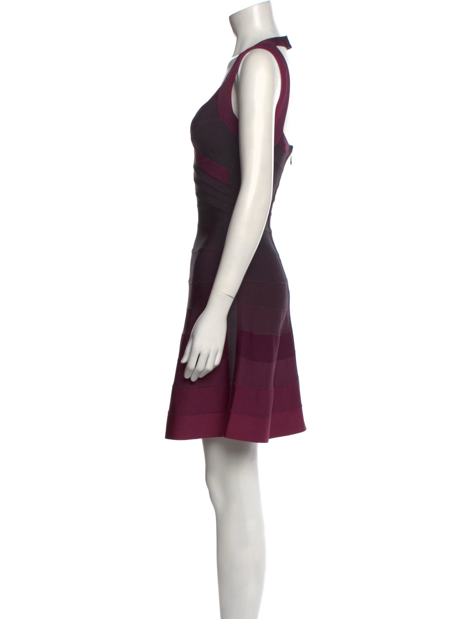 Herve Leger V-Neck Mini Dress