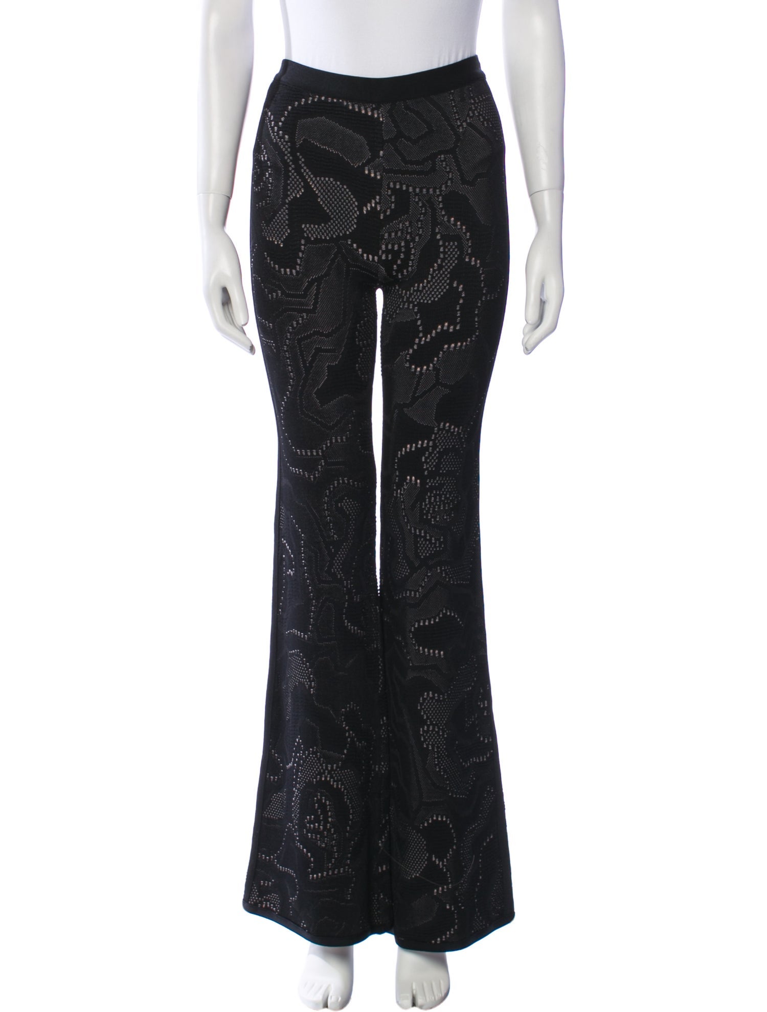 Herve Leger Floral Print Wide Leg Pants