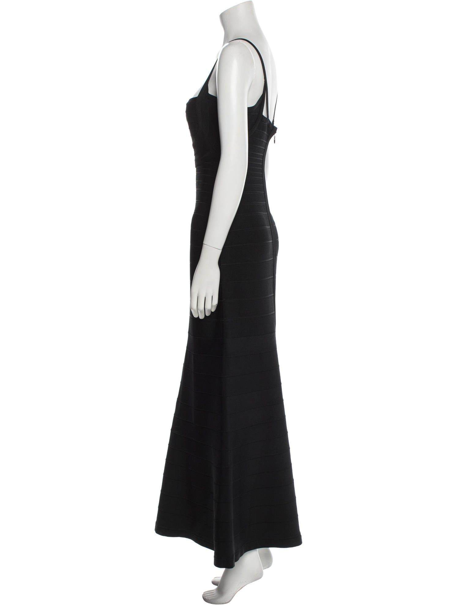 Herve Leger Square Neckline Long Dress