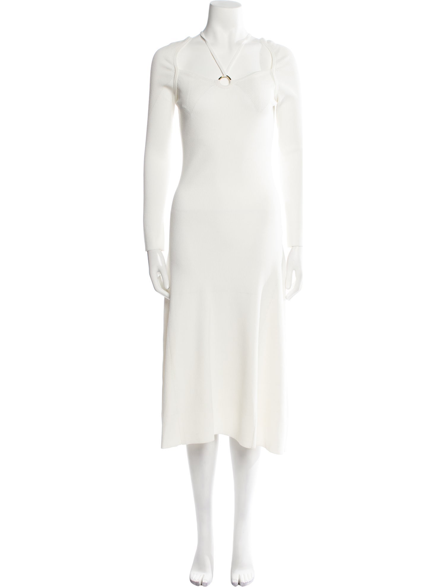 Herve Leger V-Neck Midi Length Dress