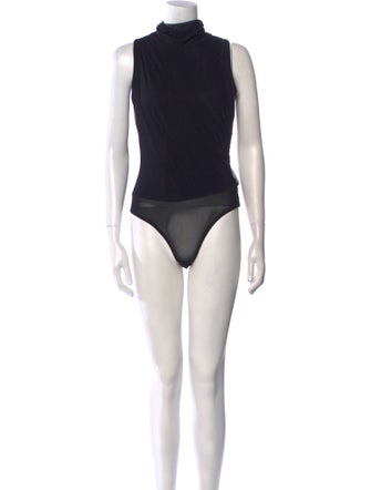 Herve Leger Turtleneck Sleeveless Bodysuit