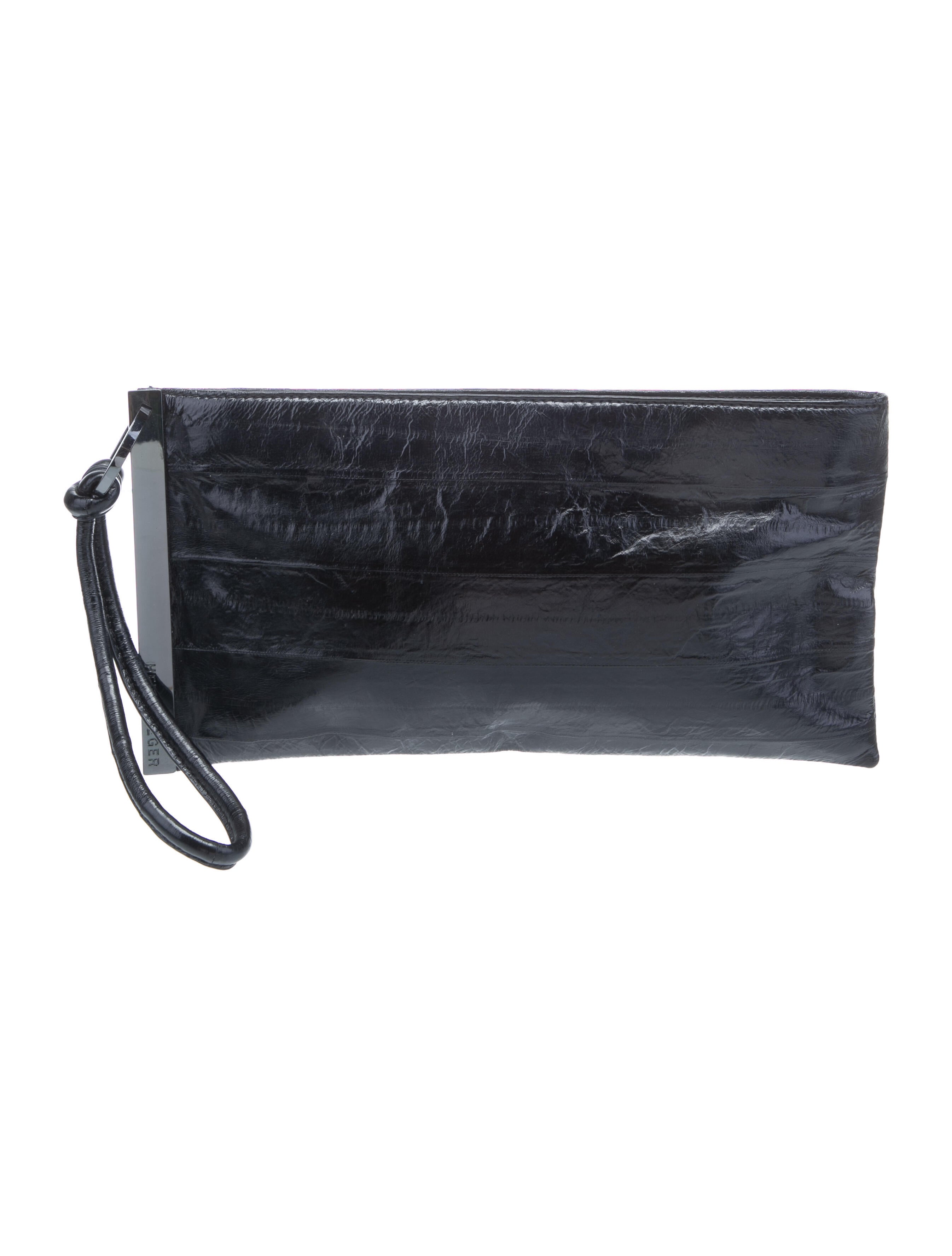 Herve Leger Leather Clutch