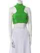 Herve Leger Ottoman Mock Neck Crop Top