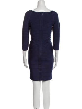 Herve Leger V-Neck Mini Dress