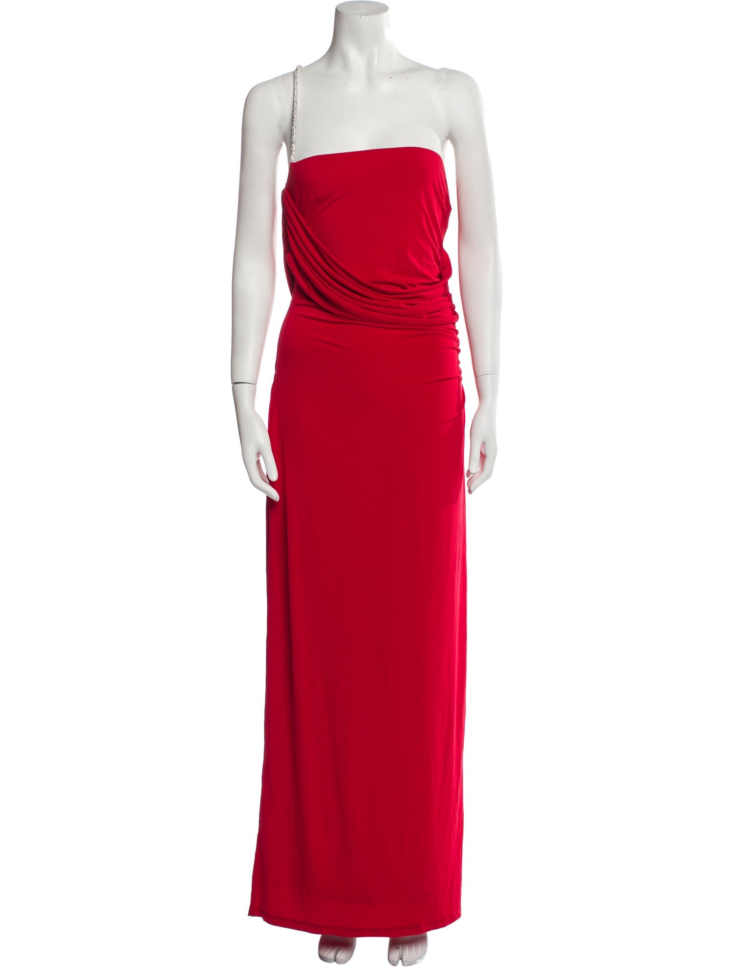 Herve Leger One-Shoulder Long Dress