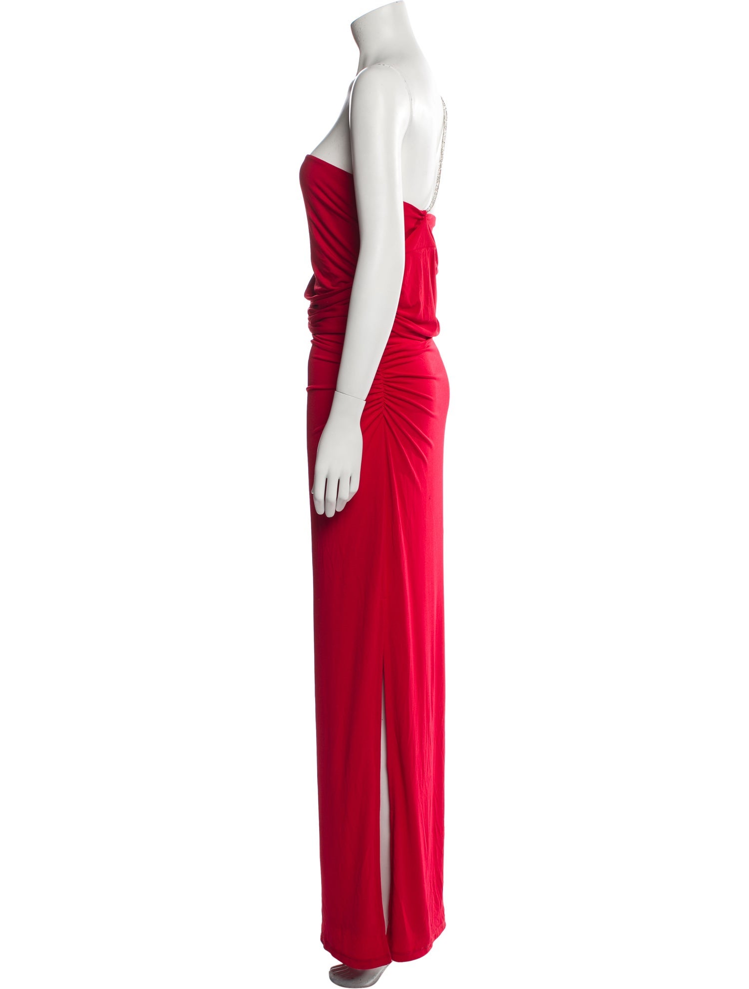 Herve Leger One-Shoulder Long Dress