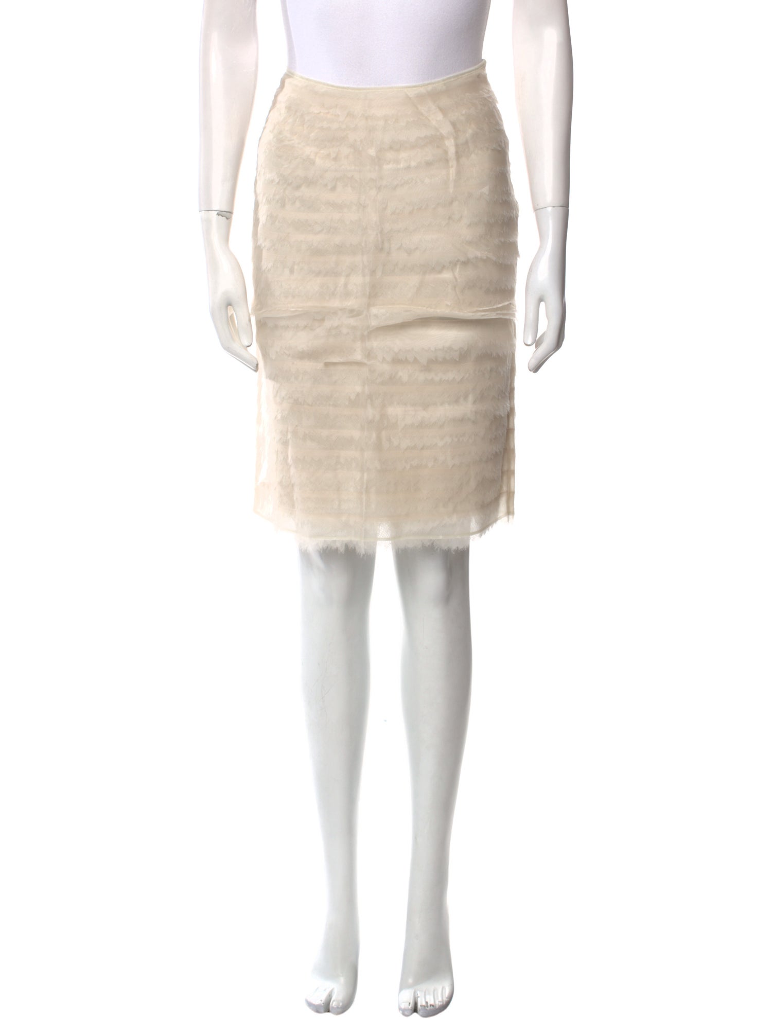 Herve Leger Silk Knee-Length Skirt w/ Tags