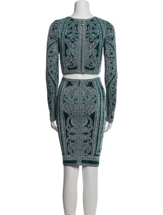 Herve Leger Printed Skirt Set