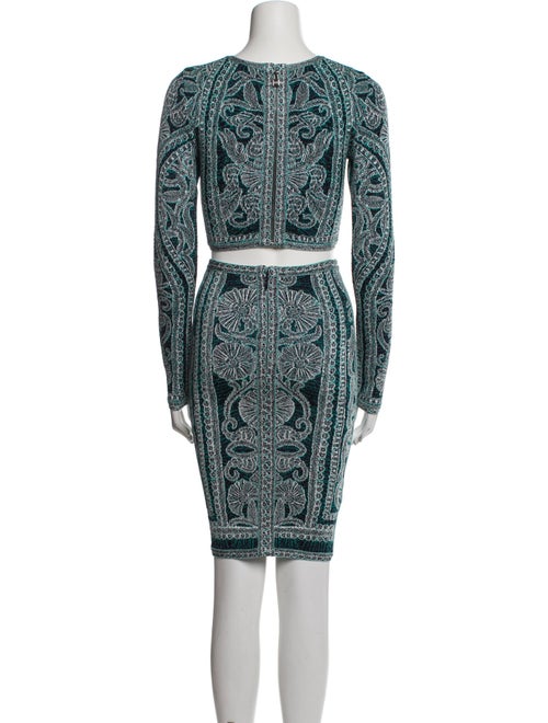 Herve Leger Printed Skirt Set