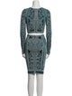 Herve Leger Printed Skirt Set