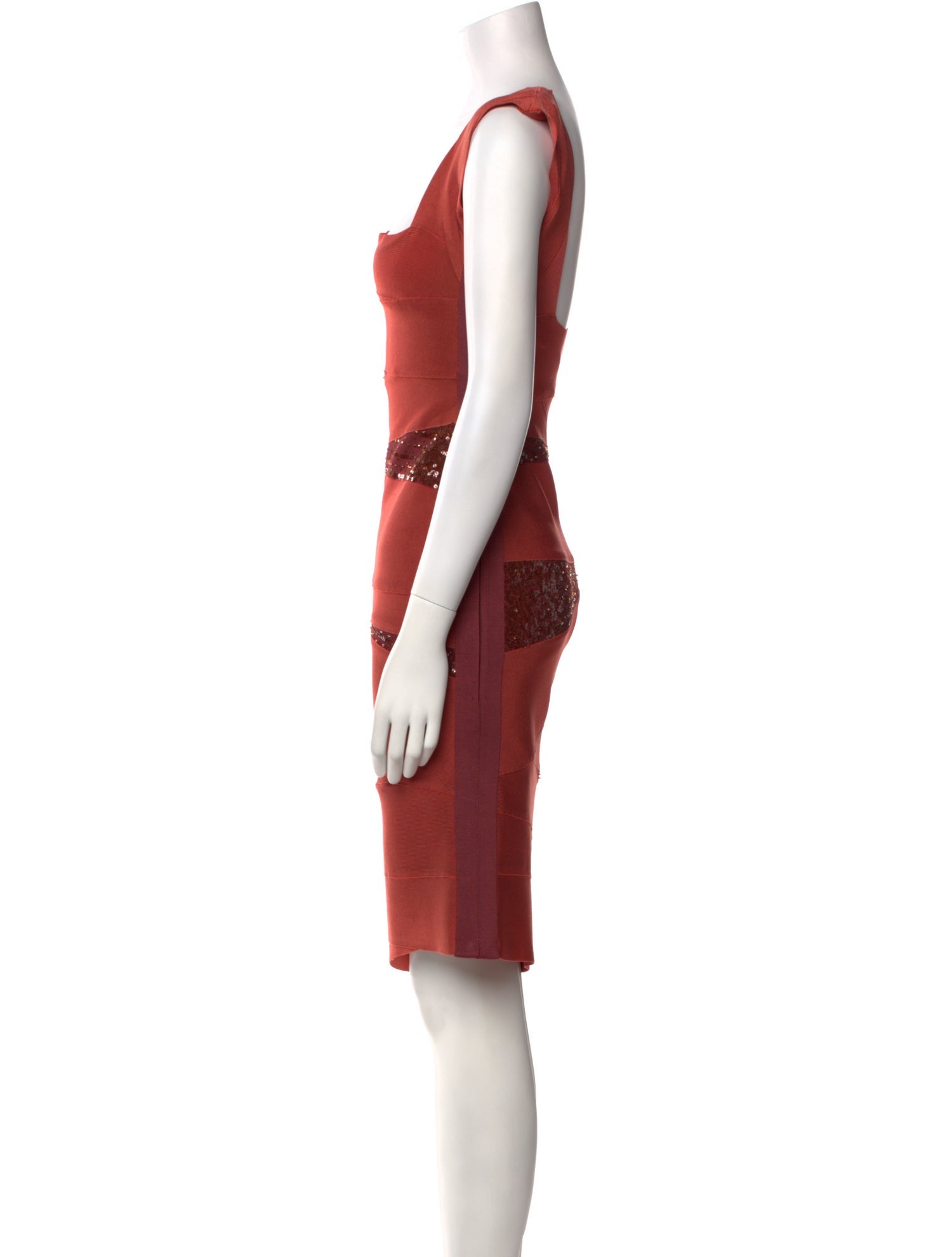 Herve Leger Asymmetrical Mini Dress