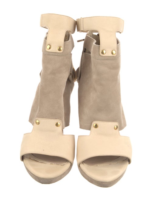 Herve Leger Suede Slingback Sandals