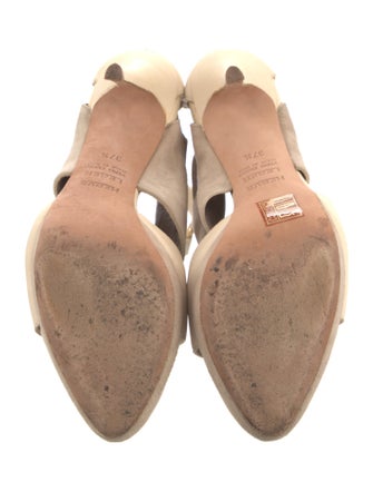 Herve Leger Suede Slingback Sandals