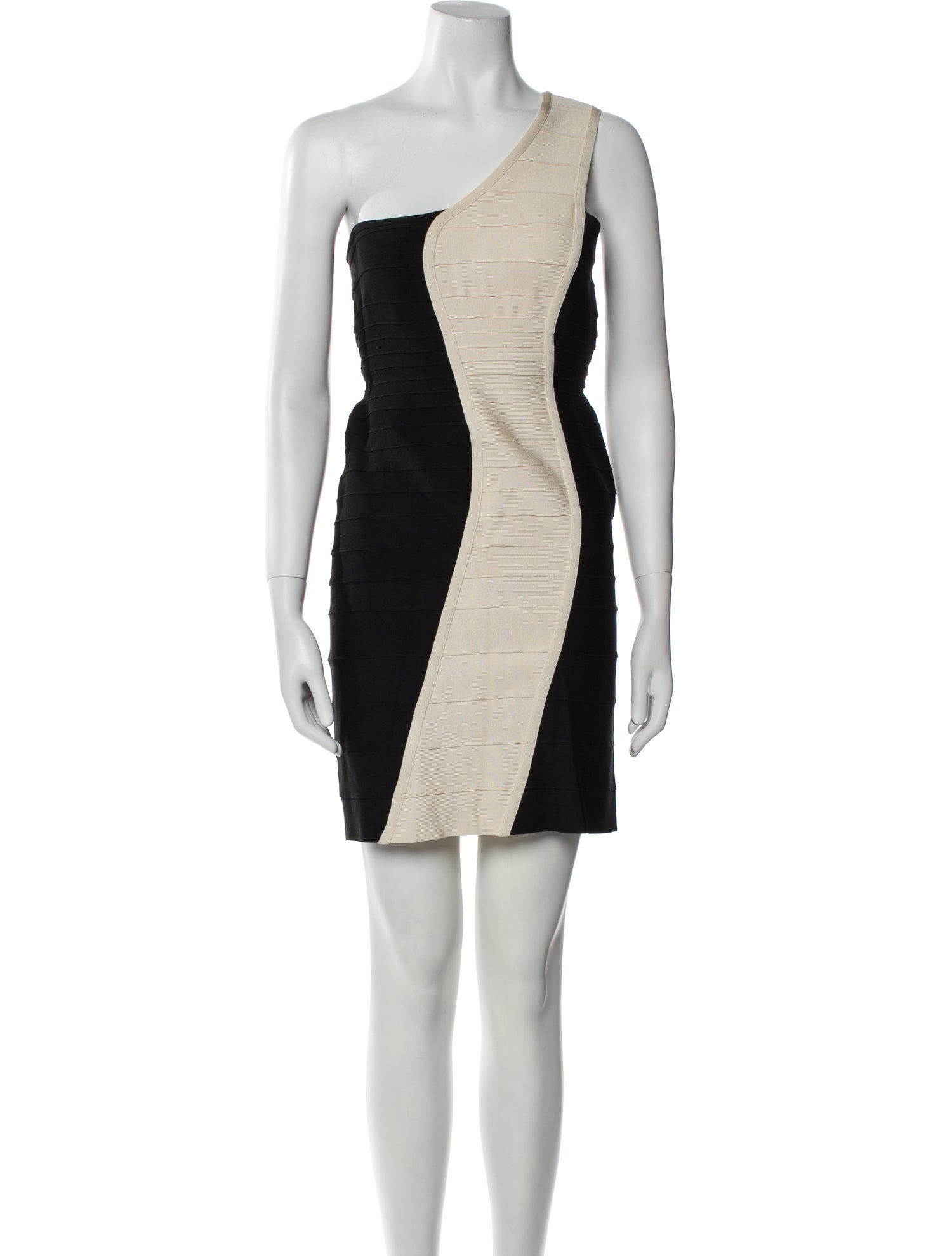 Herve Leger Colorblock Pattern Mini Dress