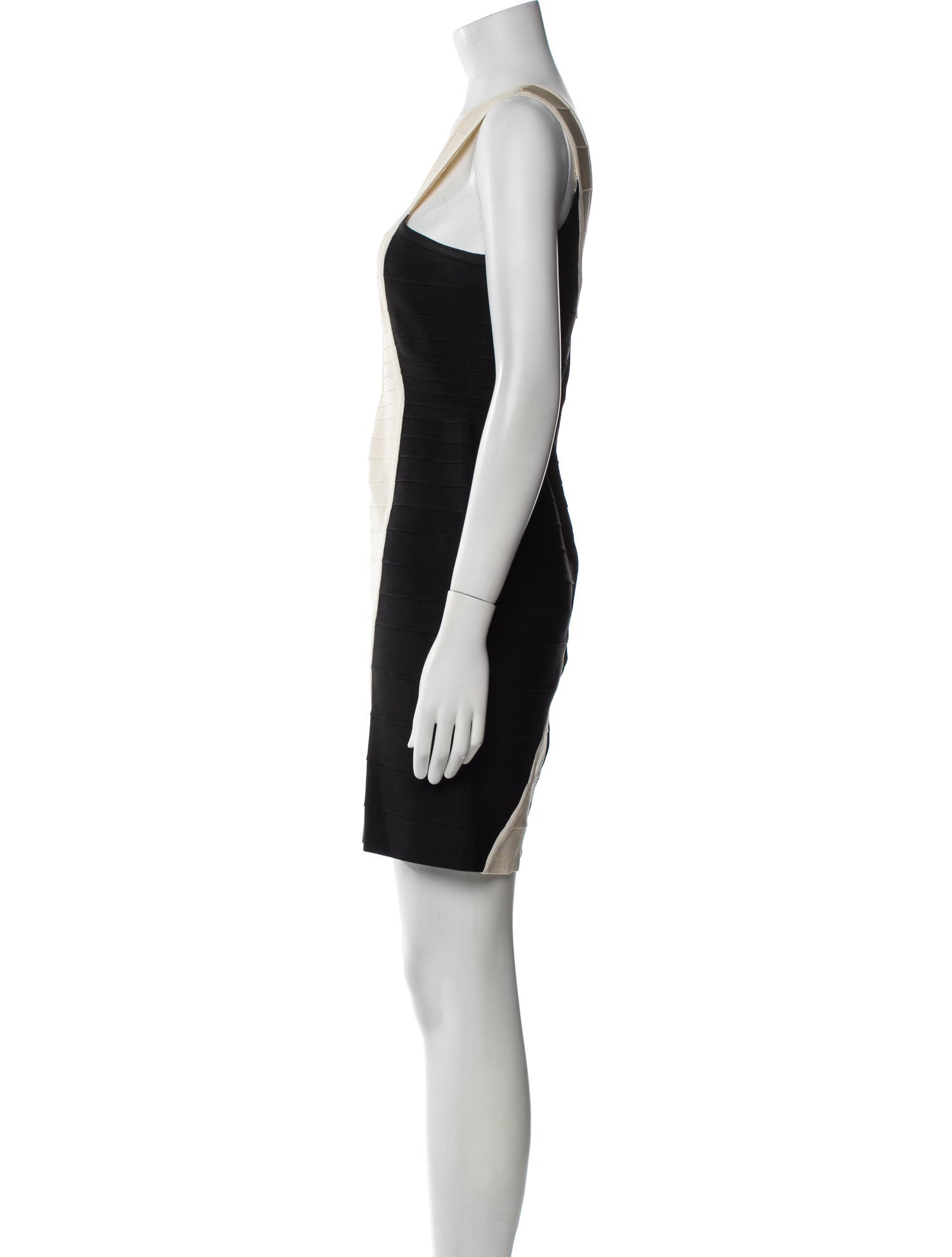Herve Leger Colorblock Pattern Mini Dress