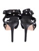 Herve Leger Leather T-Strap Sandals