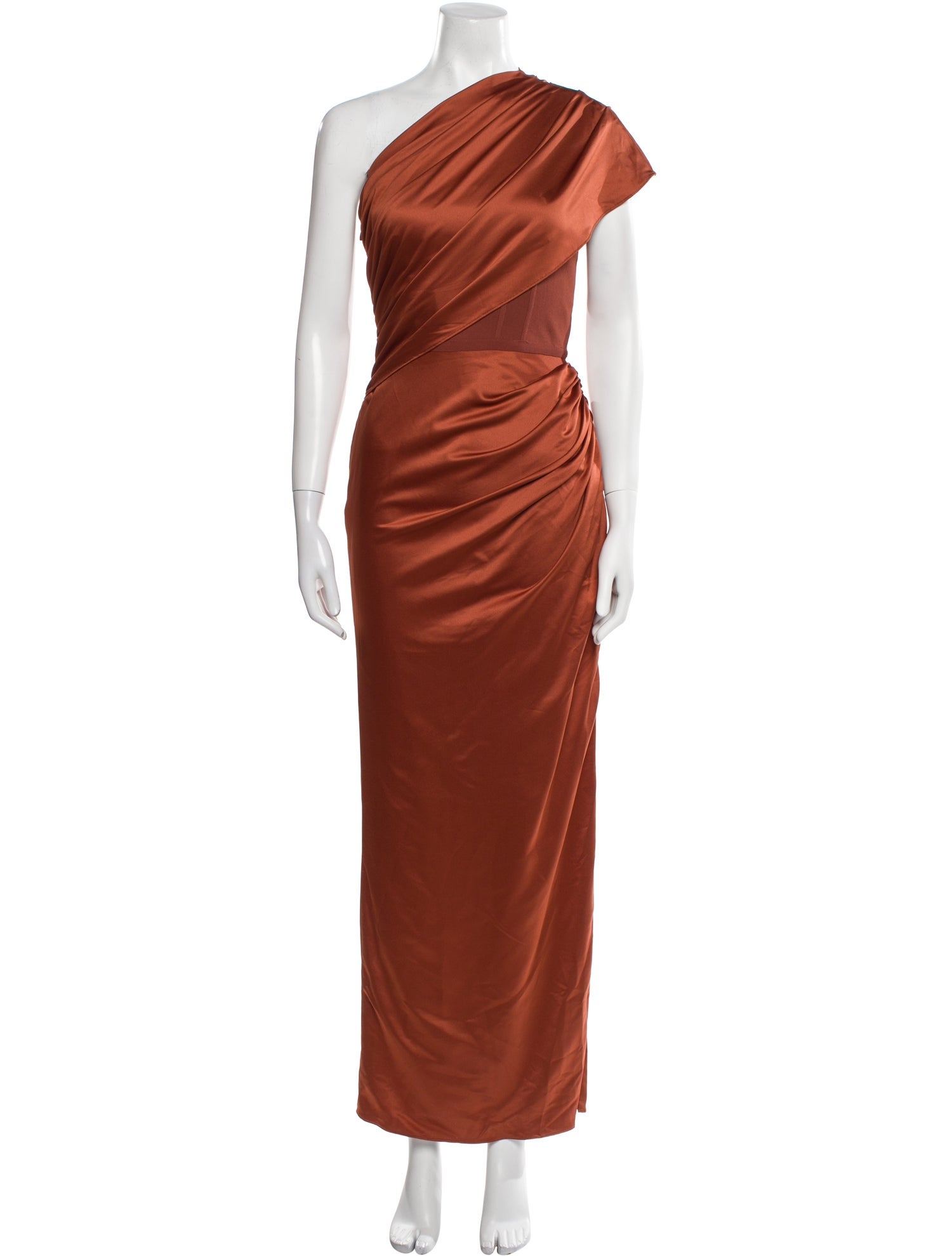 Herve Leger One-Shoulder Long Dress