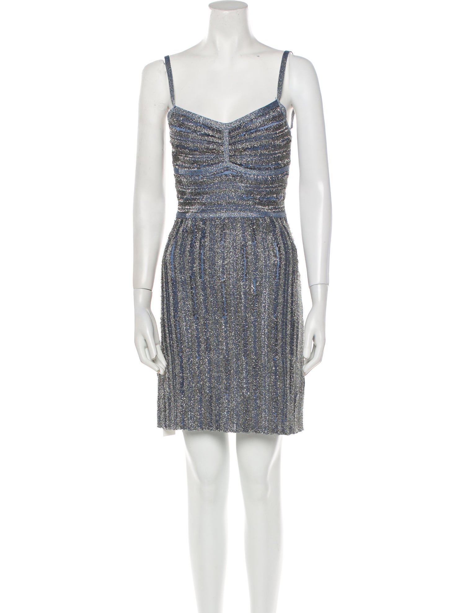 Herve Leger Striped Mini Dress